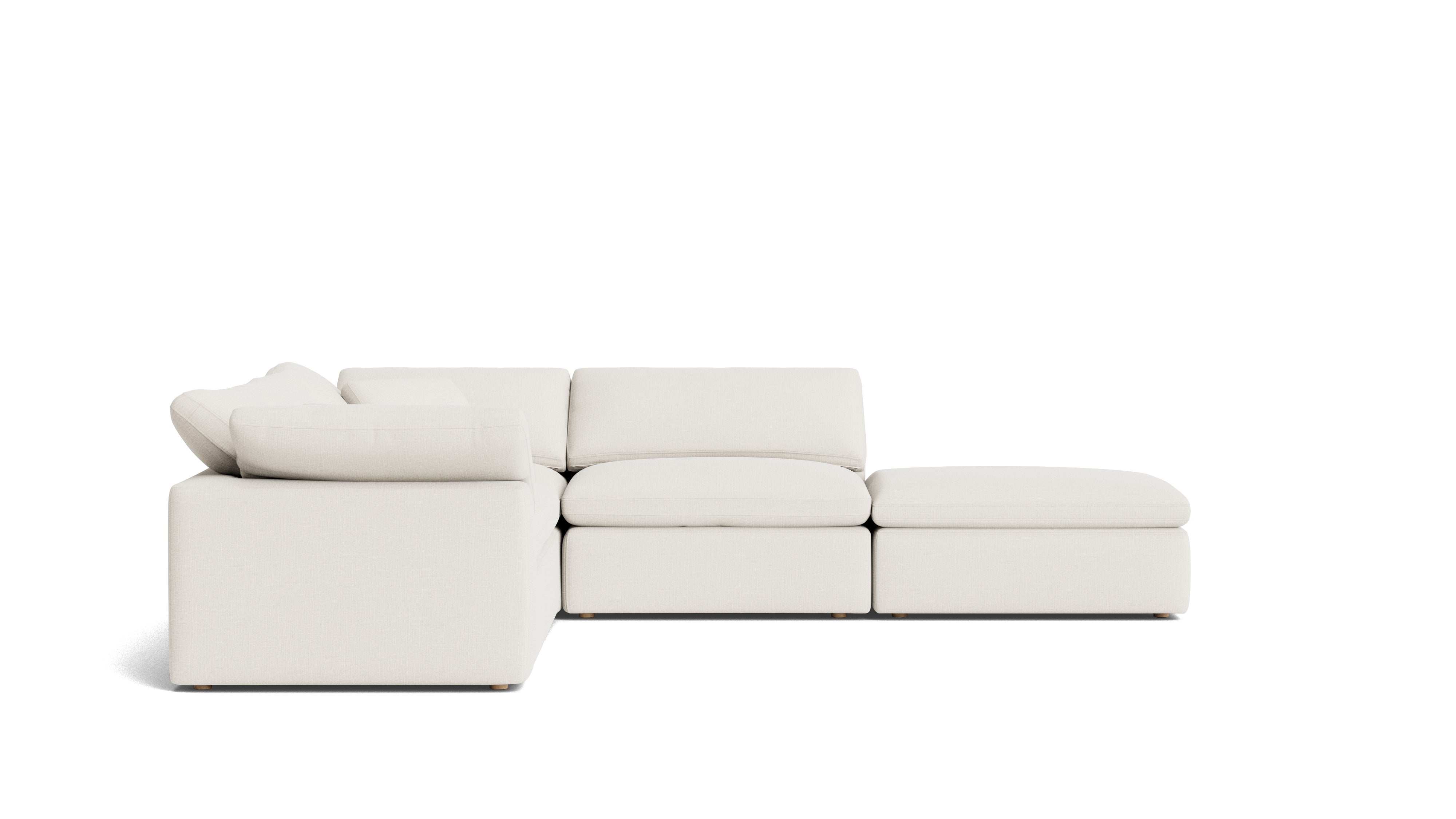 Movie Night™ 5-Piece Modular Sectional, Standard, Cream Linen