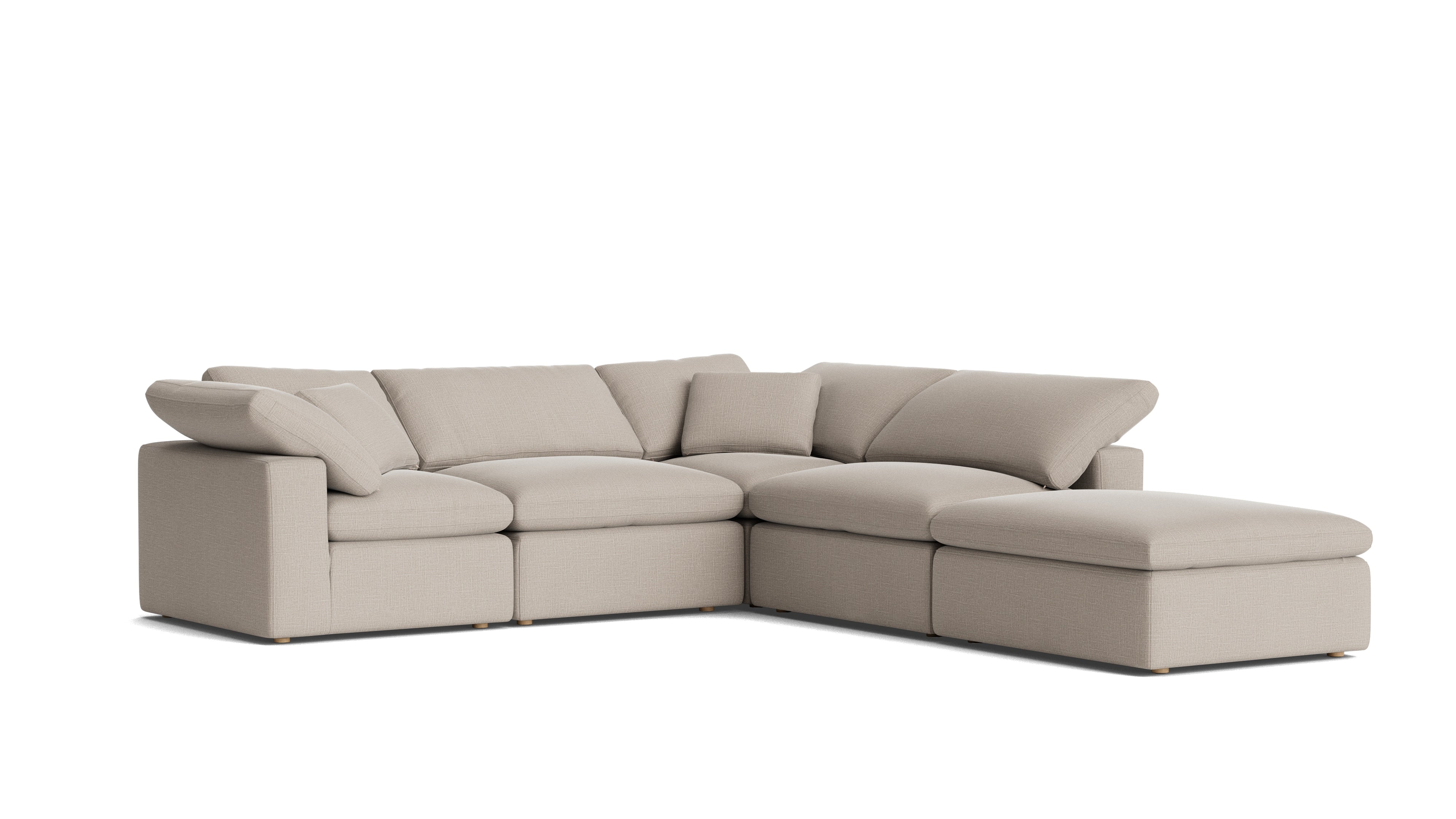 Movie Night™ 5-Piece Modular Sectional, Standard, Light Pebble