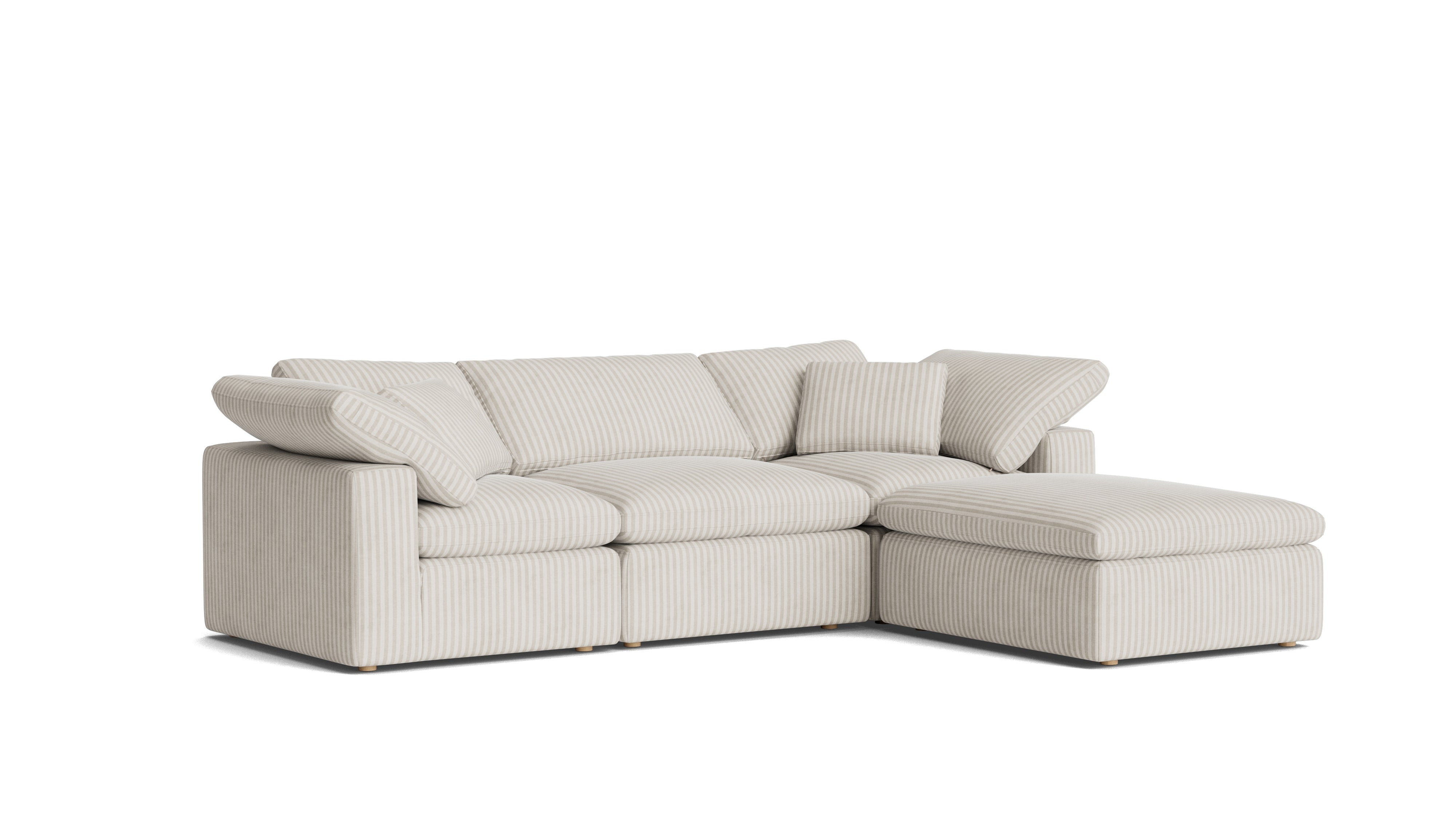 Movie Night™ 4-Piece Modular Sectional, Standard, Newport Stripe