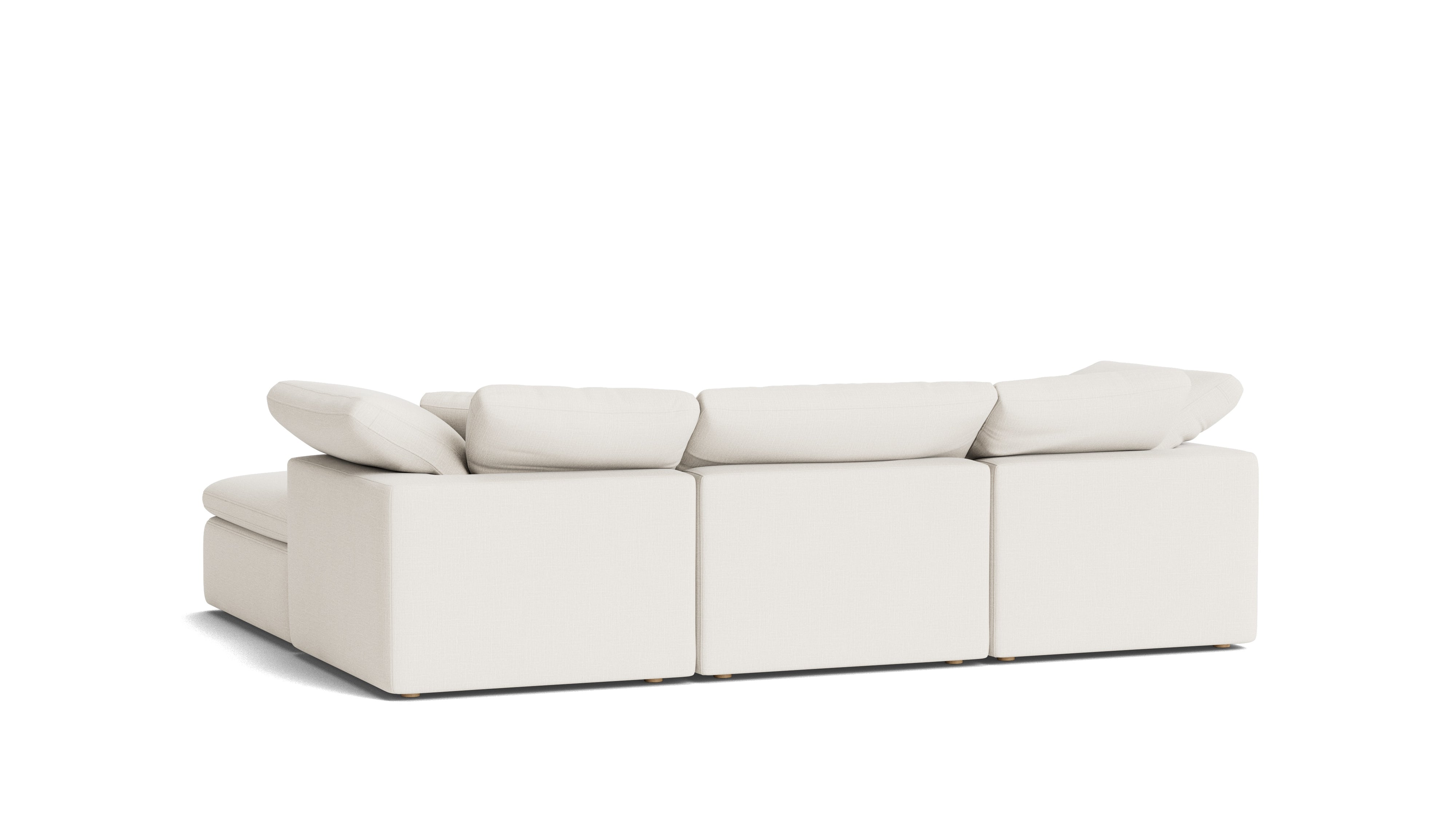 Movie Night™ 4-Piece Modular Sectional, Standard, Cream Linen