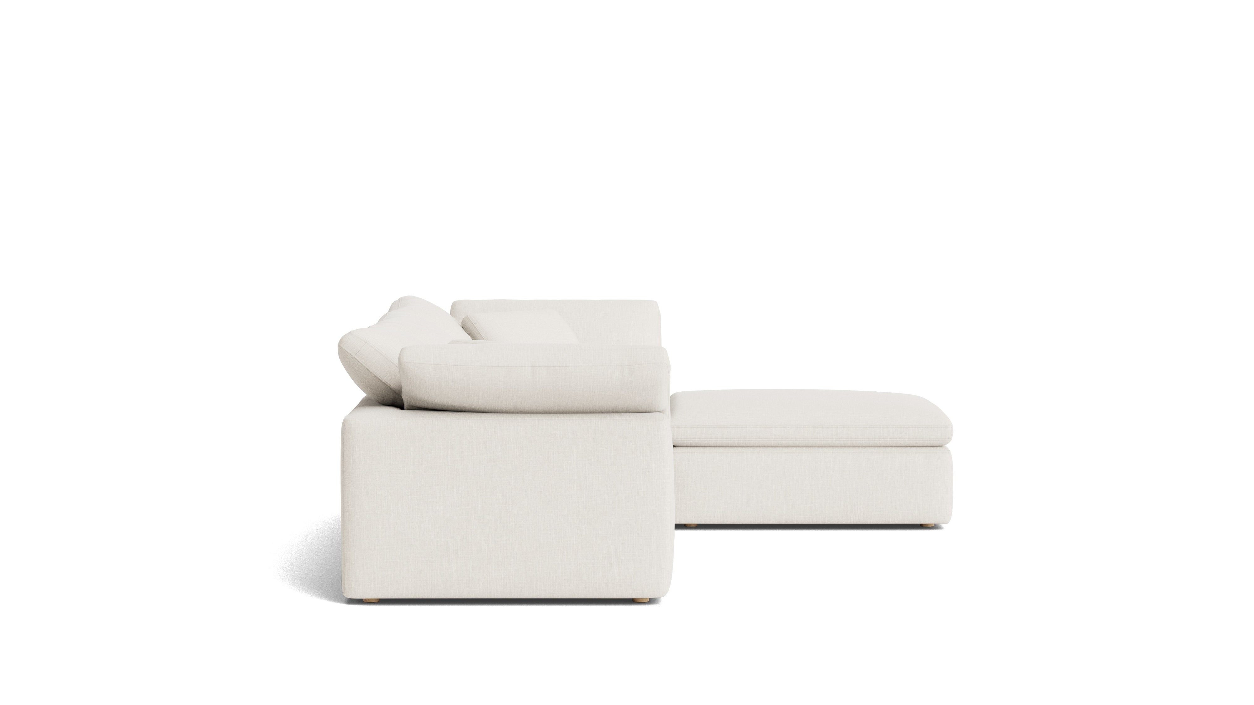 Movie Night™ 4-Piece Modular Sectional, Standard, Cream Linen