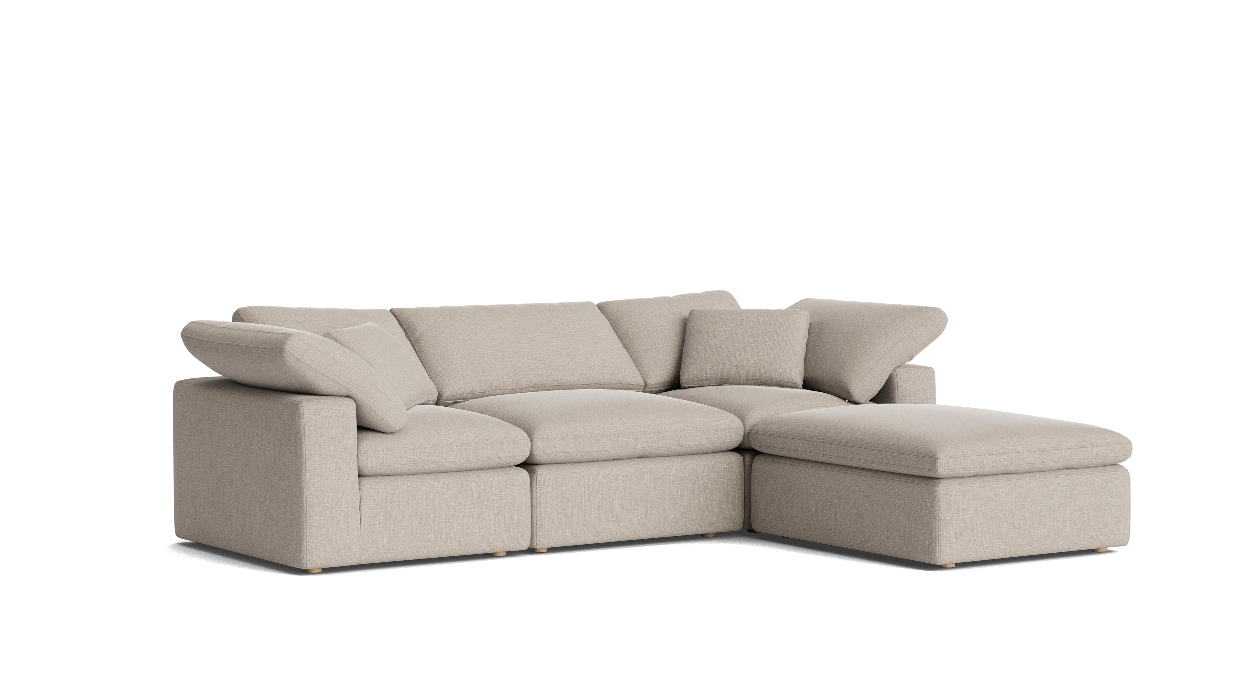 Movie Night™ 4-Piece Modular Sectional, Standard, Light Pebble