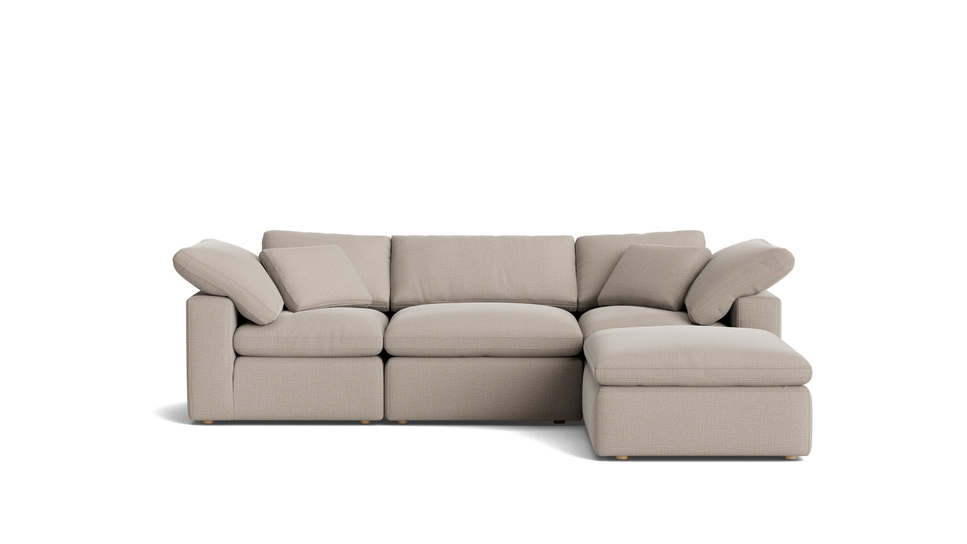 Movie Night™ 4-Piece Modular Sectional, Standard, Light Pebble_image