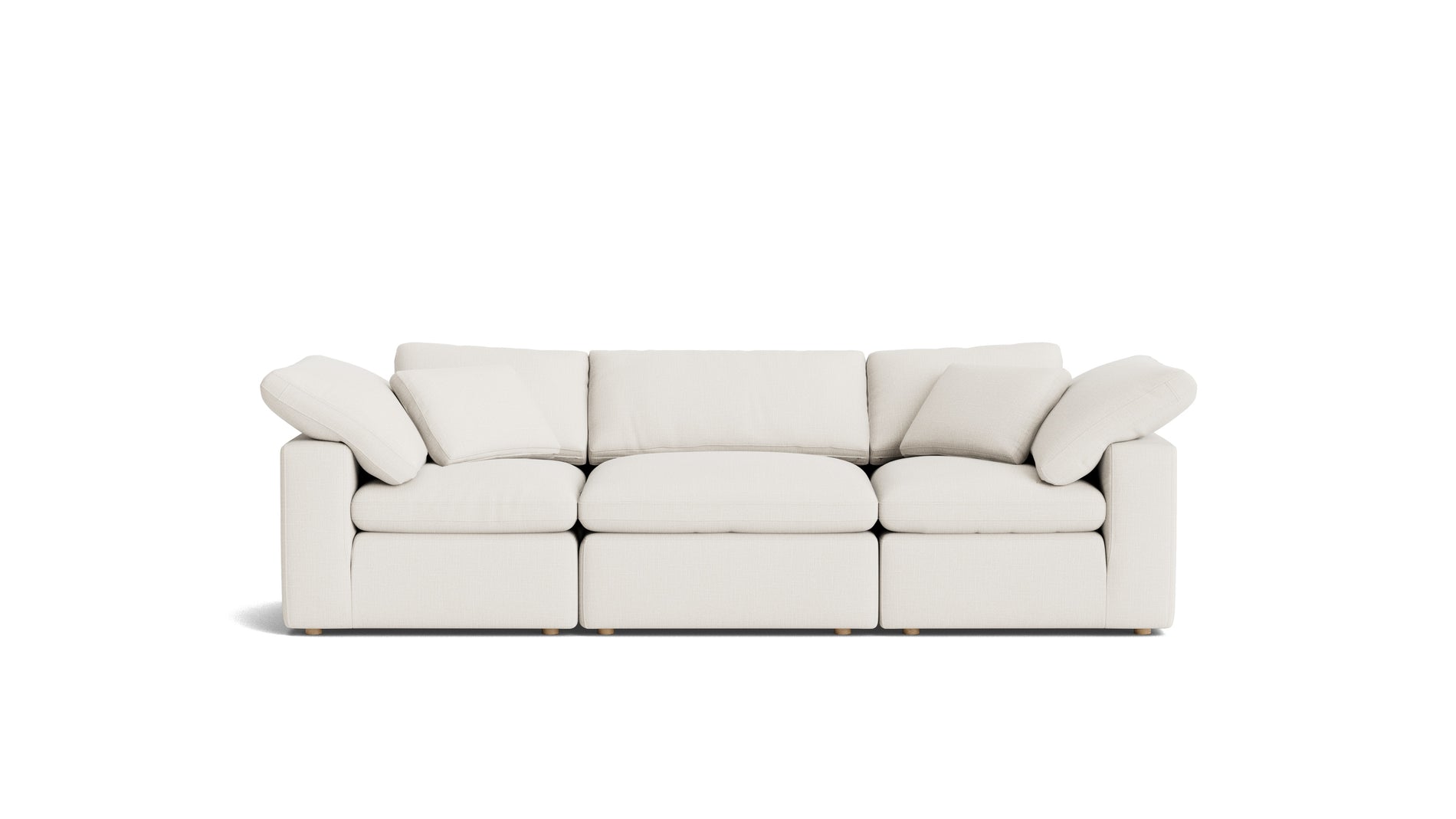 Movie Night™ 3-Piece Modular Sofa, Standard, Cream Linen_image
