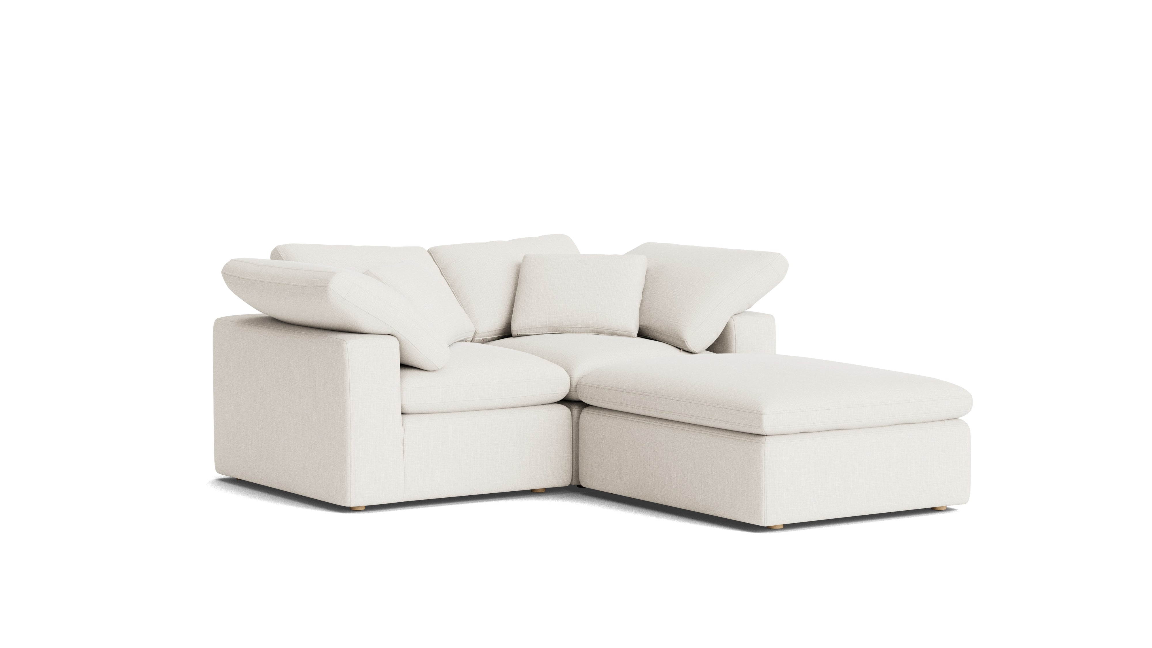 Movie Night™ 3-Piece Modular Sectional, Standard, Cream Linen