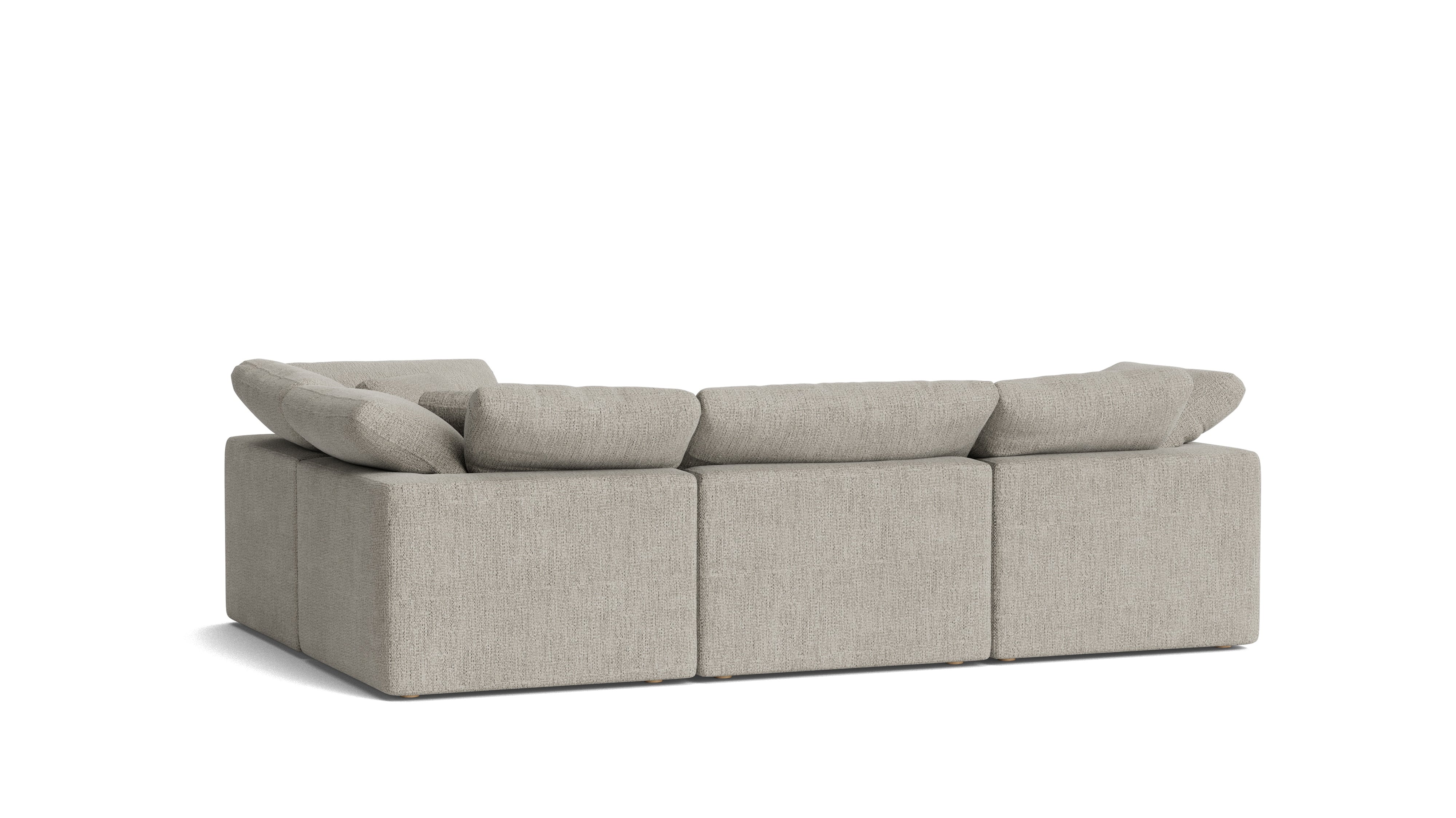 Movie Night™ 4-Piece Modular Sectional Closed, Standard, Oatmeal