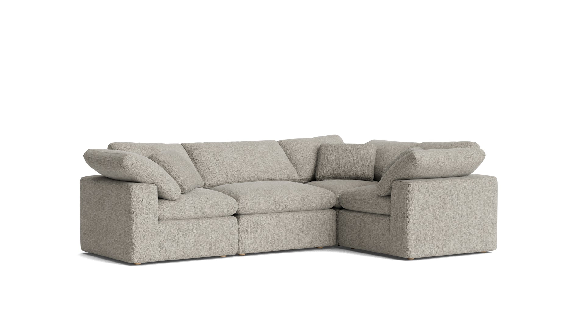 Movie Night™ 4-Piece Modular Sectional Closed, Standard, Oatmeal_image