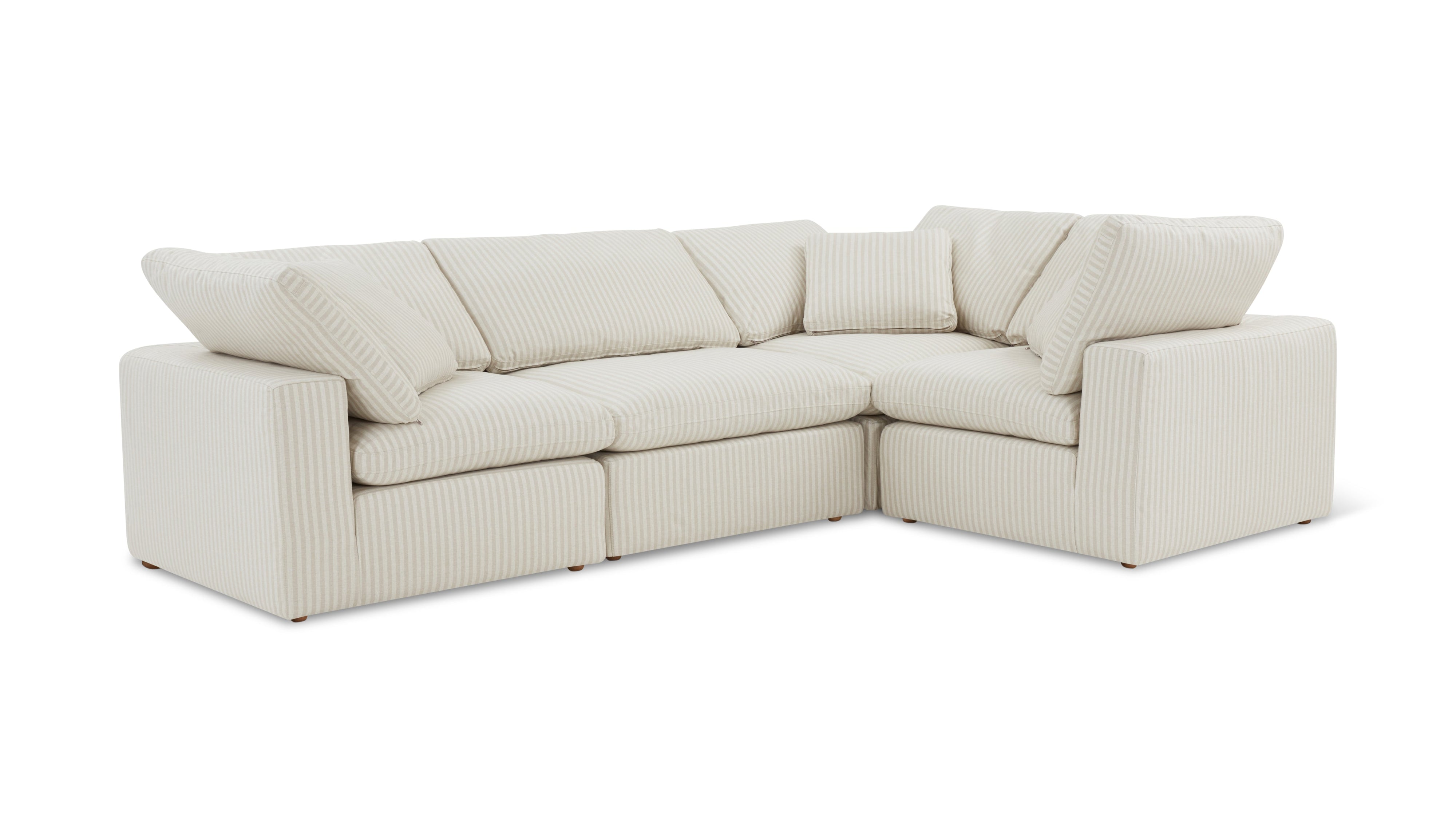 Movie Night™ 4-Piece Modular Sectional Closed, Standard, Newport Stripe - Image 10