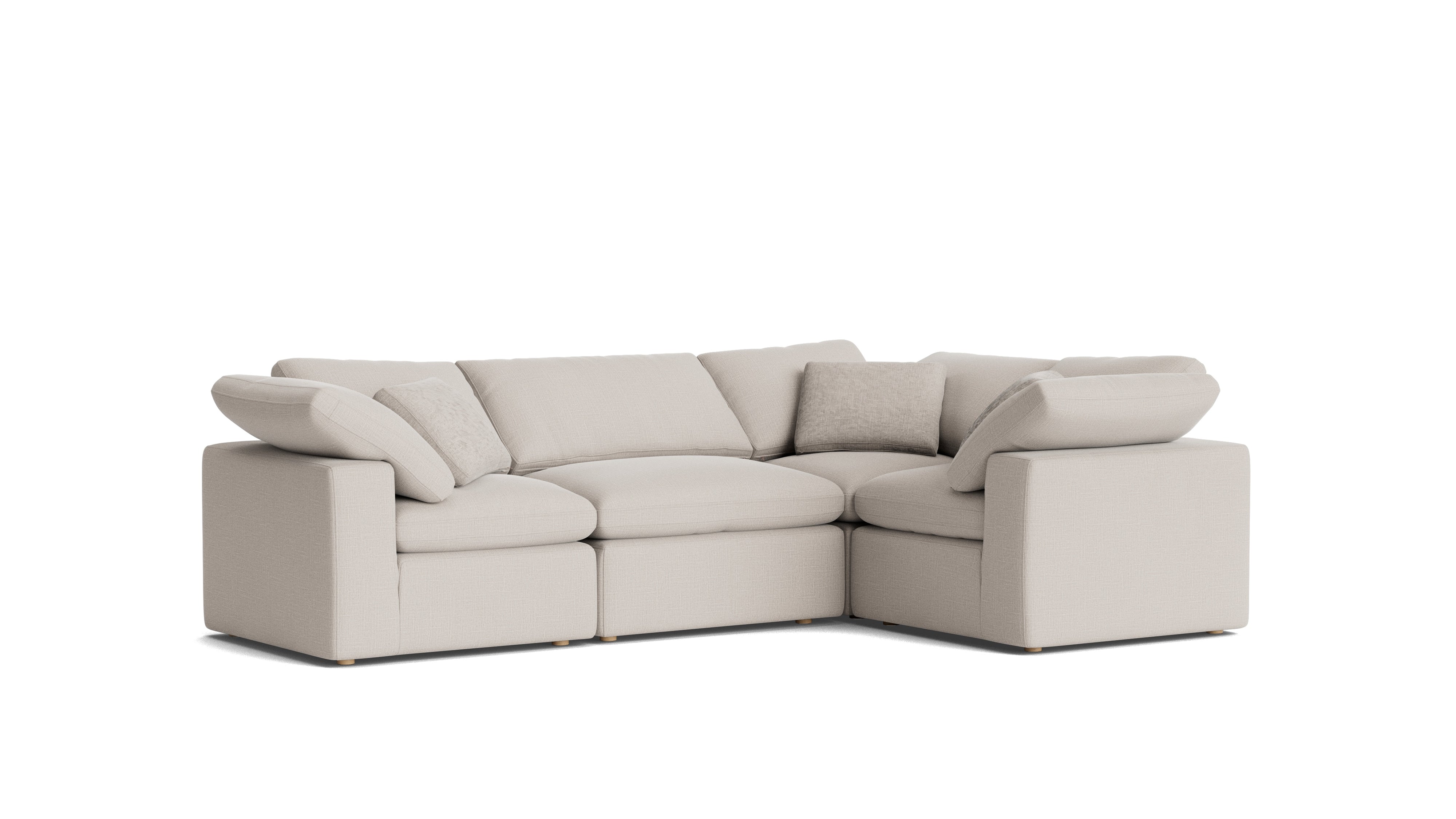 Movie Night™ 4-Piece Modular Sectional Closed, Standard, Clay