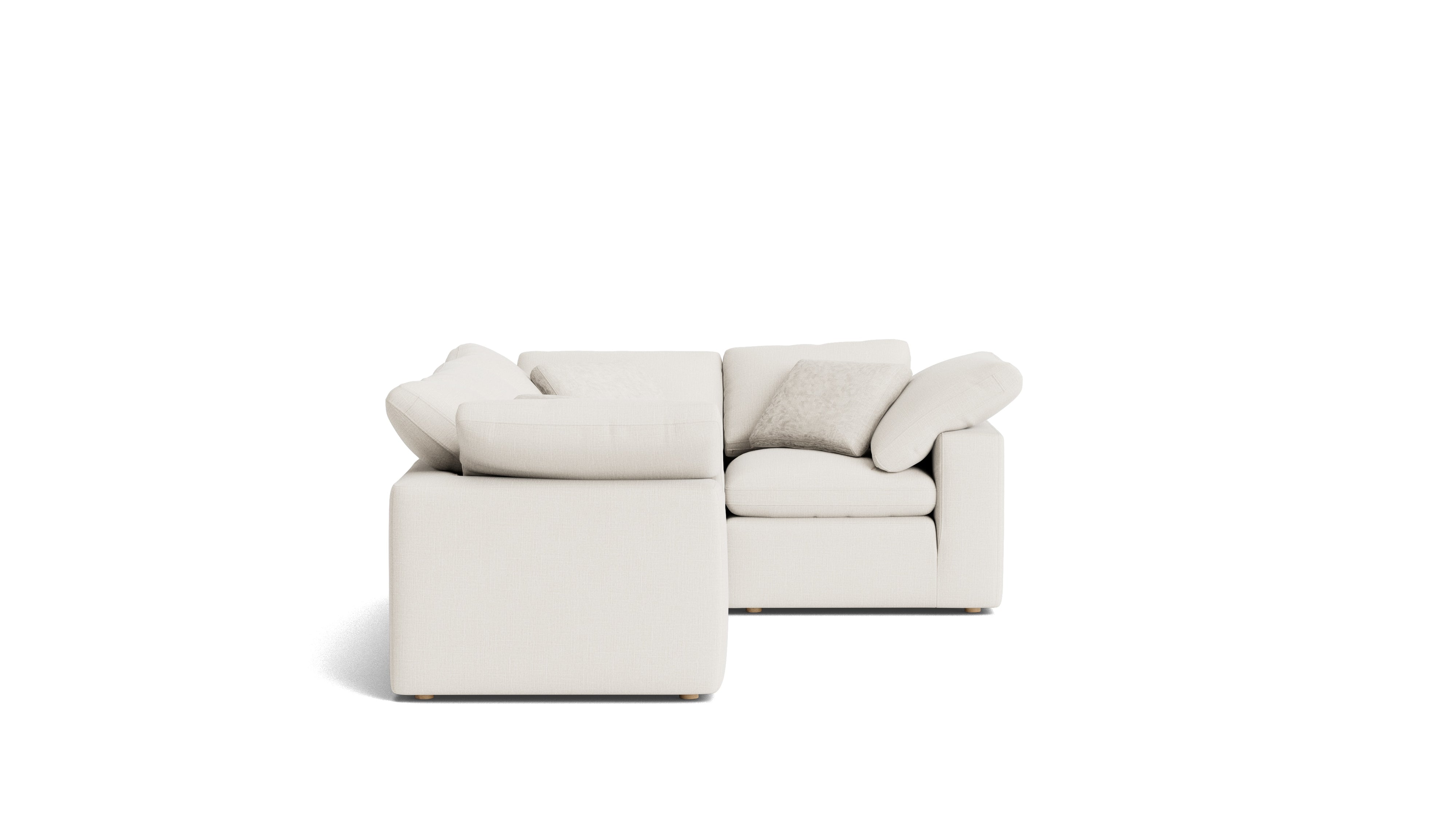 Movie Night™ 4-Piece Modular Sectional Closed, Standard, Cream Linen