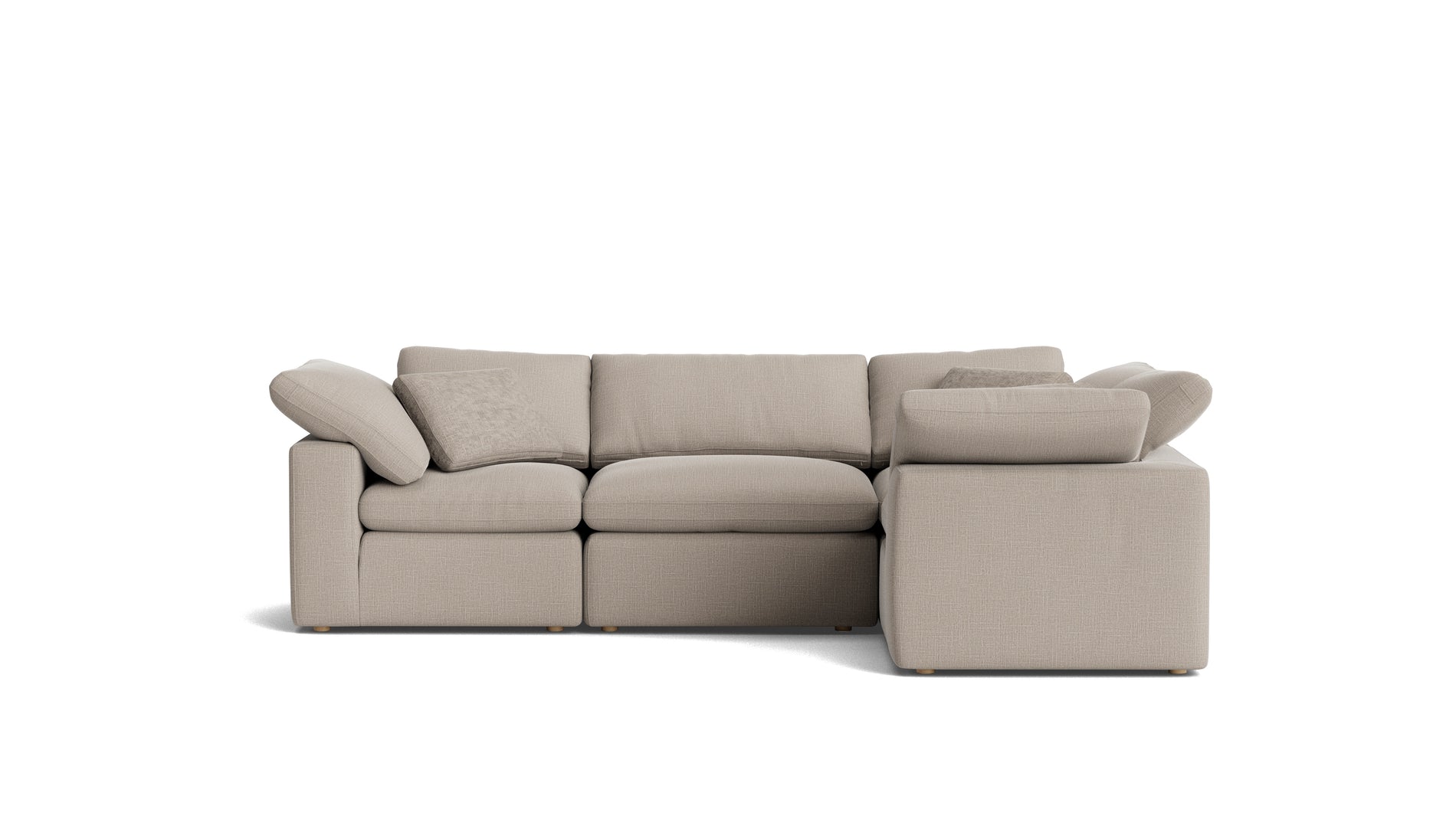 Movie Night™ 4-Piece Modular Sectional Closed, Standard, Light Pebble_image