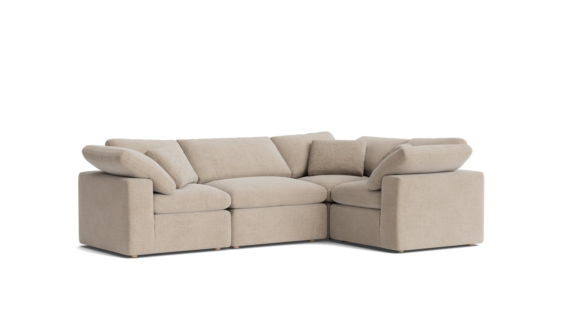 Movie Night™ 4-Piece Modular Sectional Closed, Standard, Champagne_image