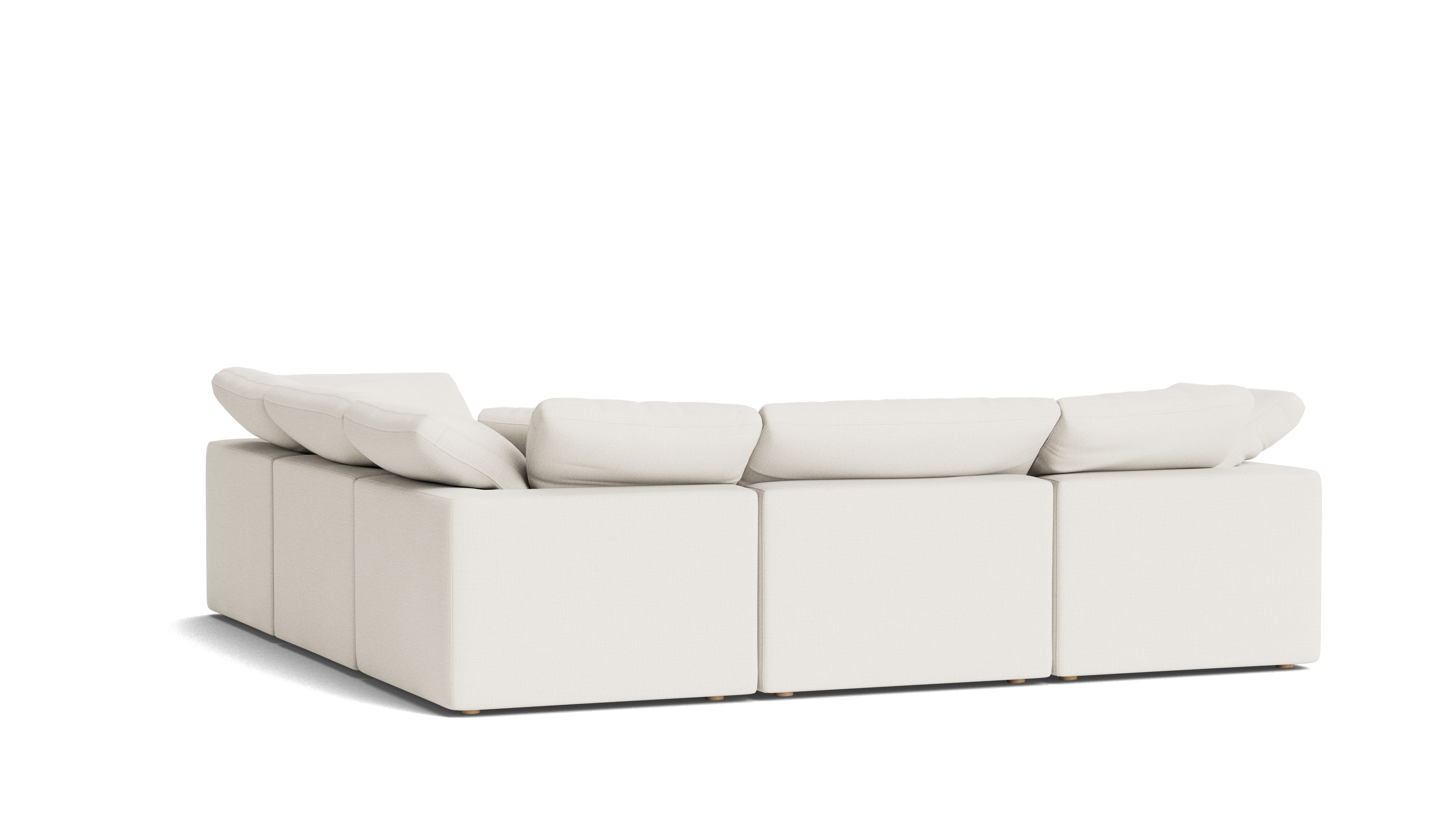 Movie Night™ 5-Piece Modular Sectional Closed, Standard, Cream Linen