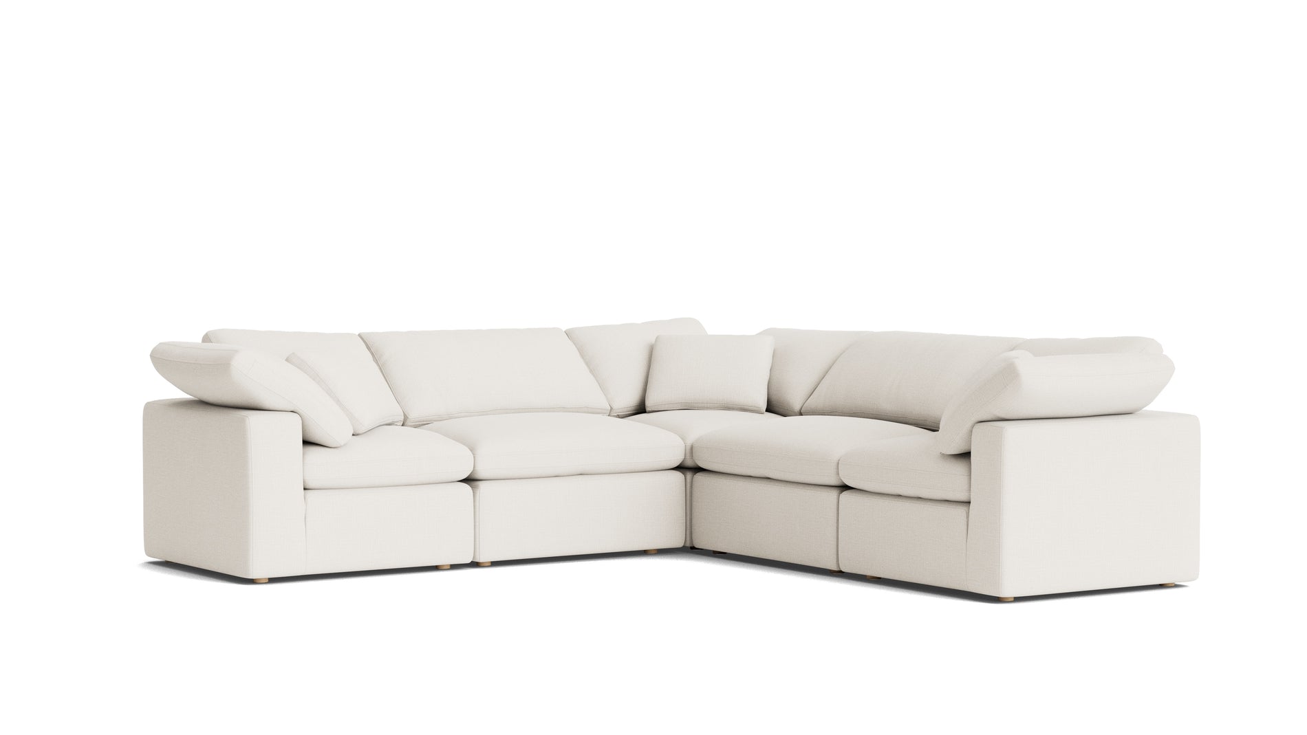 Movie Night™ 5-Piece Modular Sectional Closed, Standard, Cream Linen_image