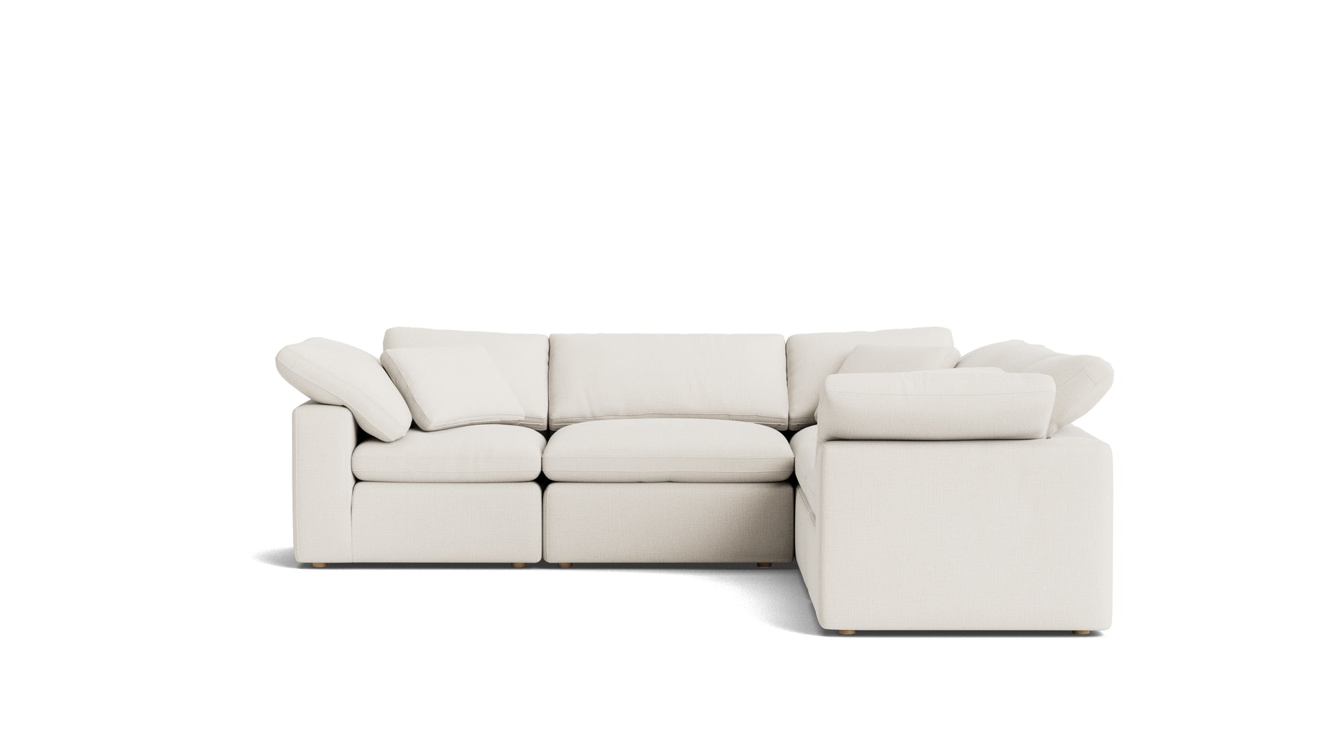 Movie Night™ 5-Piece Modular Sectional Closed, Standard, Cream Linen_image