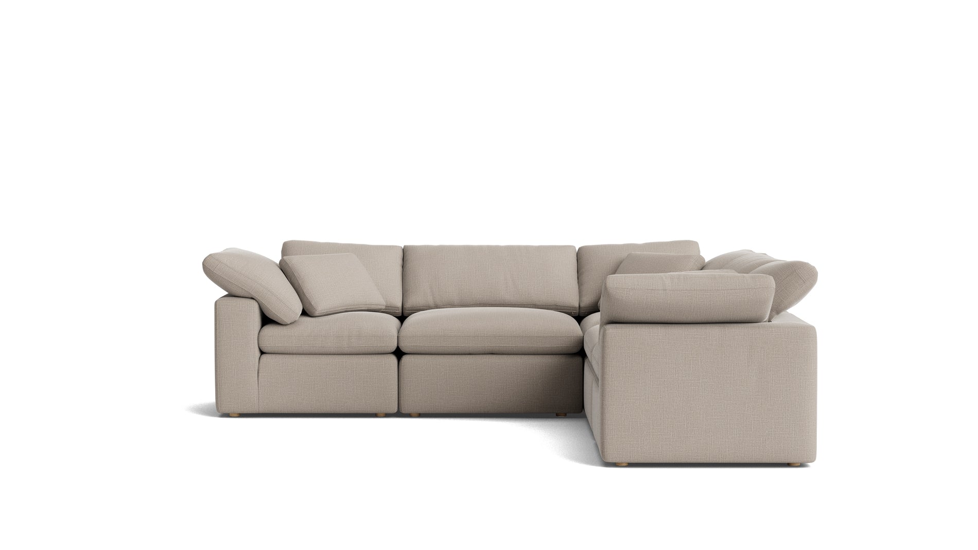 Movie Night™ 5-Piece Modular Sectional Closed, Standard, Light Pebble_image
