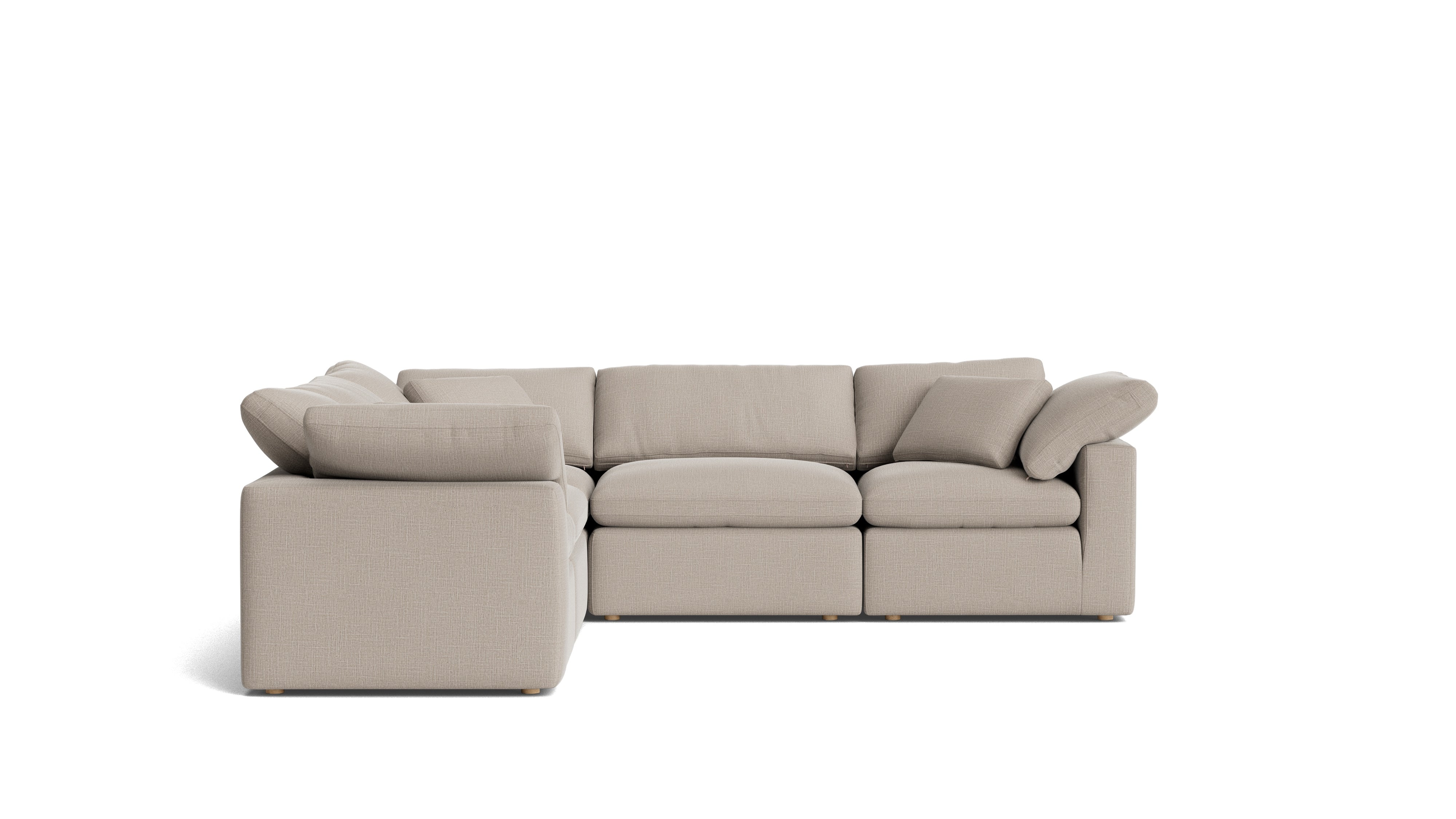 Movie Night™ 5-Piece Modular Sectional Closed, Standard, Light Pebble