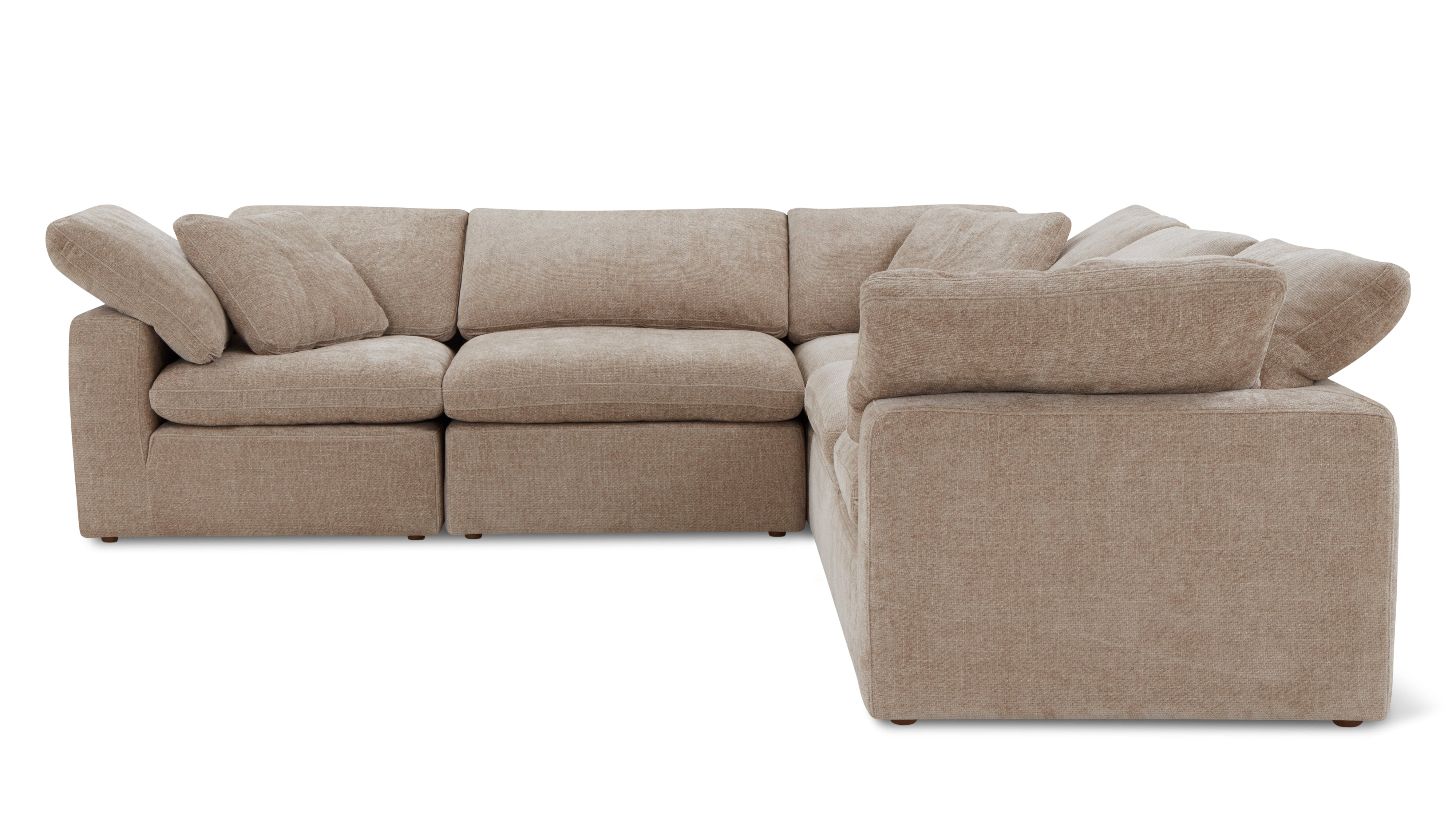 Movie Night™ 5-Piece Modular Sectional Closed, Standard, Champagne - Image 1