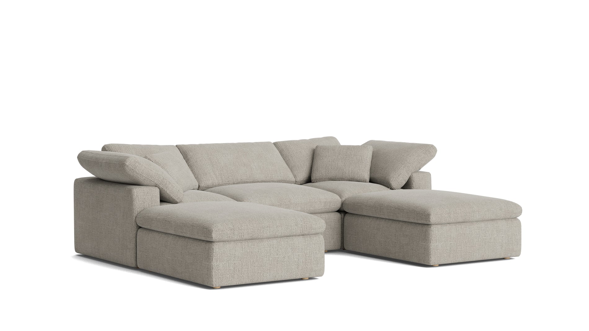 Movie Night™ 5-Piece Modular U-Shaped Sectional, Standard, Oatmeal_image