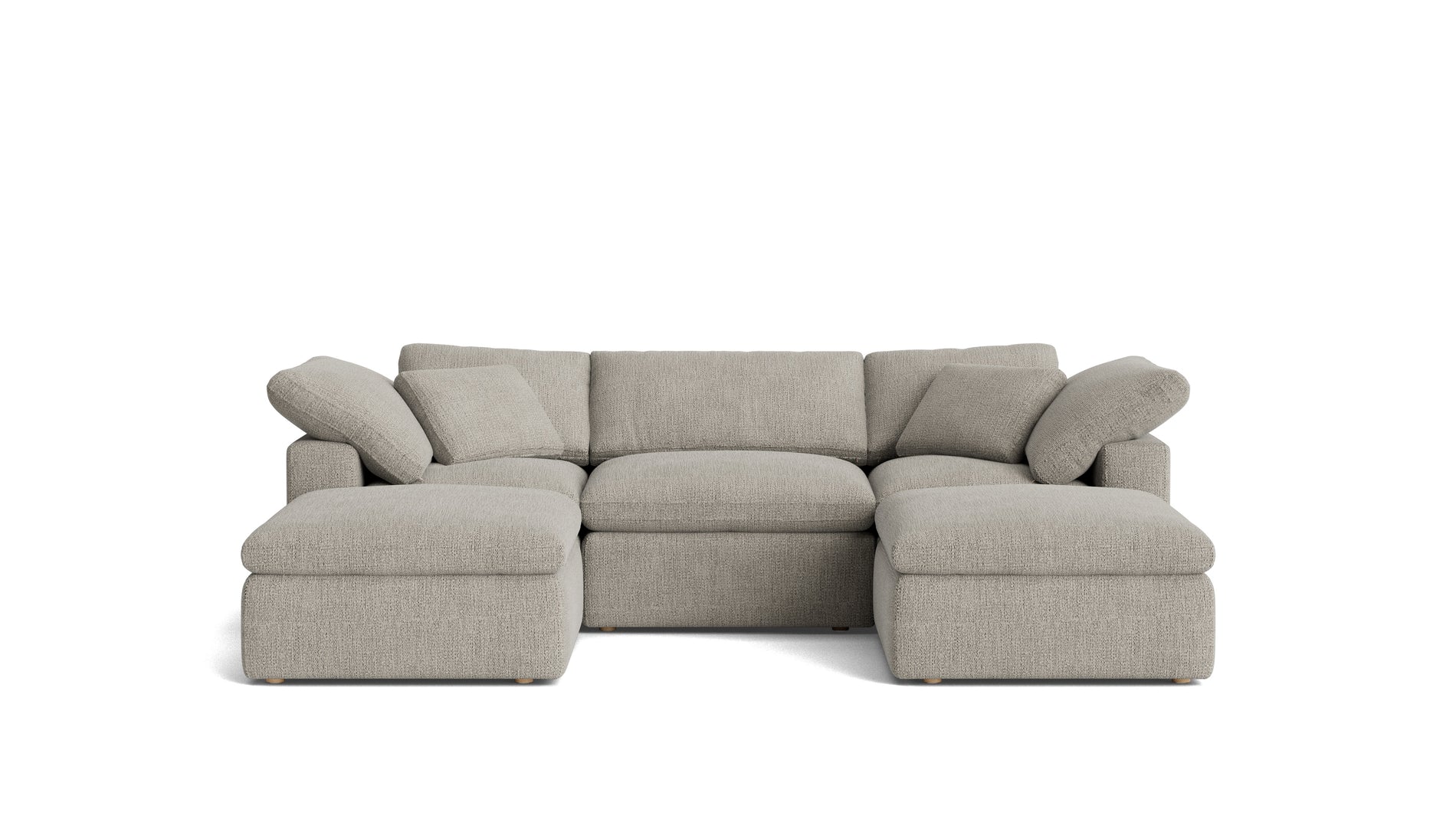 Movie Night™ 5-Piece Modular U-Shaped Sectional, Standard, Oatmeal_image