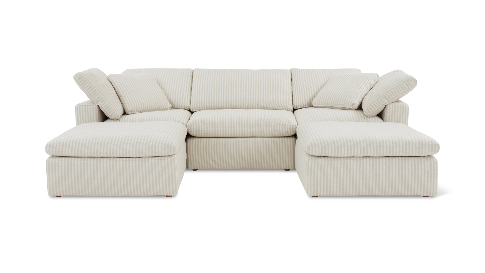 Movie Night™ 5-Piece Modular U-Shaped Sectional, Standard, Newport Stripe_image