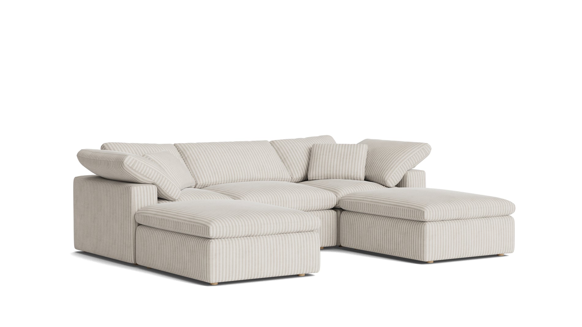 Movie Night™ 5-Piece Modular U-Shaped Sectional, Standard, Newport Stripe_image