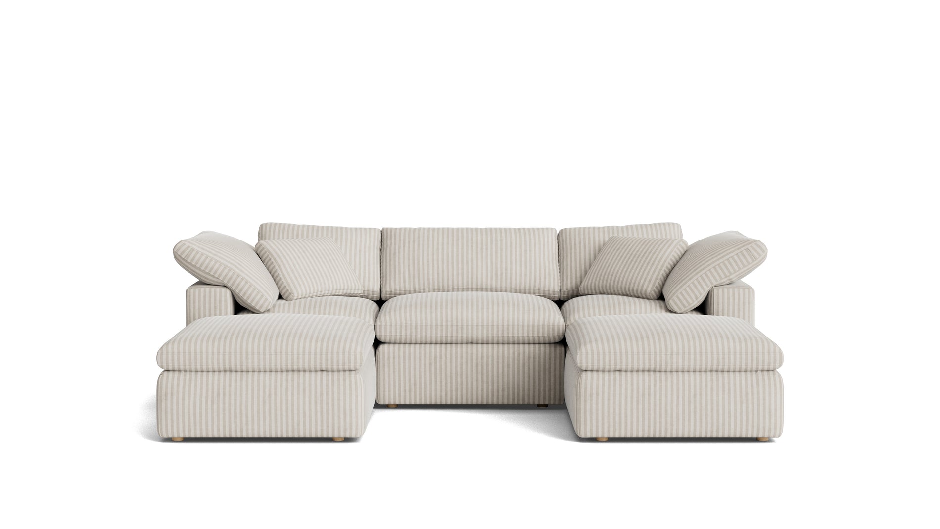 Movie Night™ 5-Piece Modular U-Shaped Sectional, Standard, Newport Stripe_image