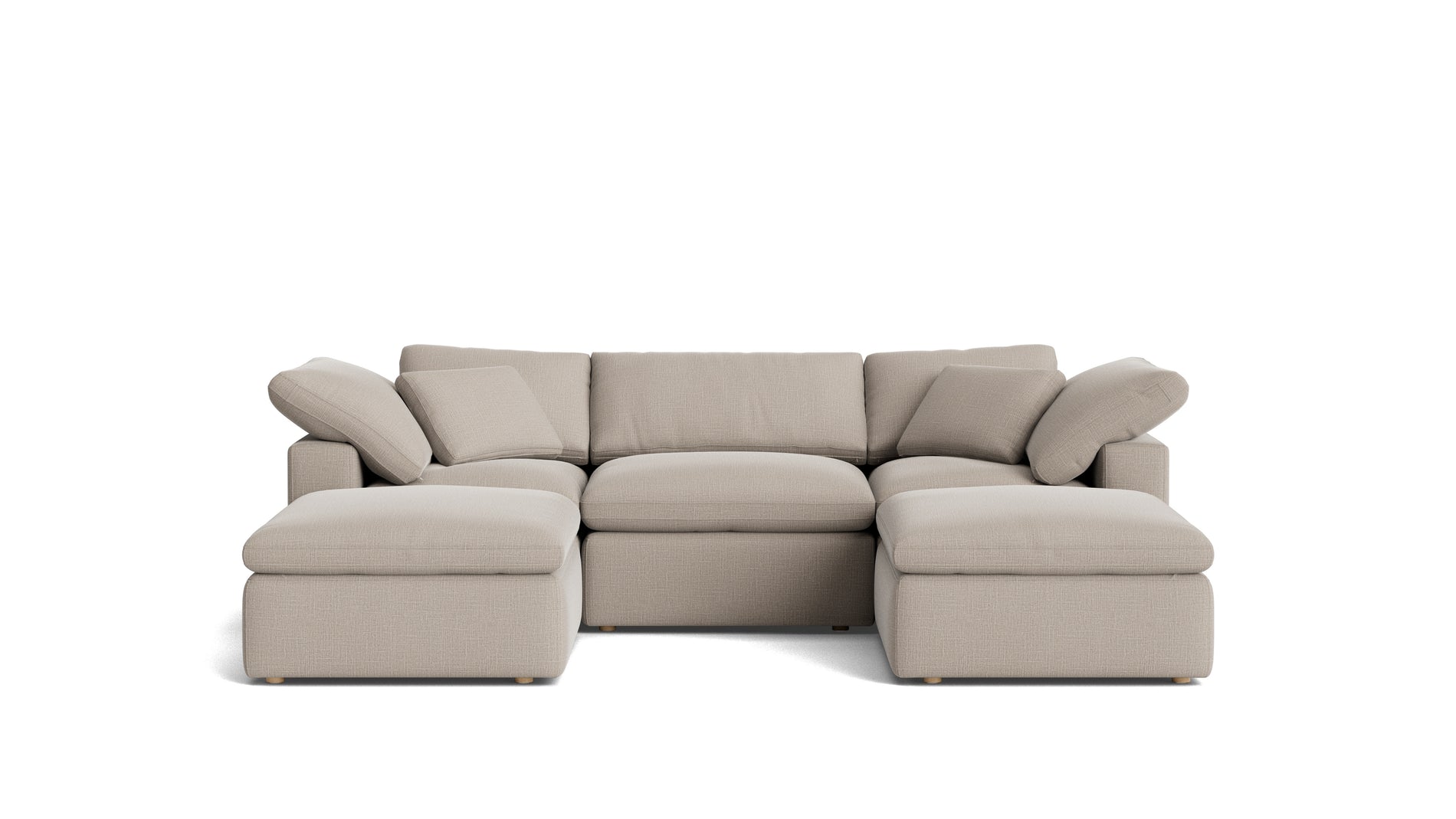 Movie Night™ 5-Piece Modular U-Shaped Sectional, Standard, Light Pebble_image