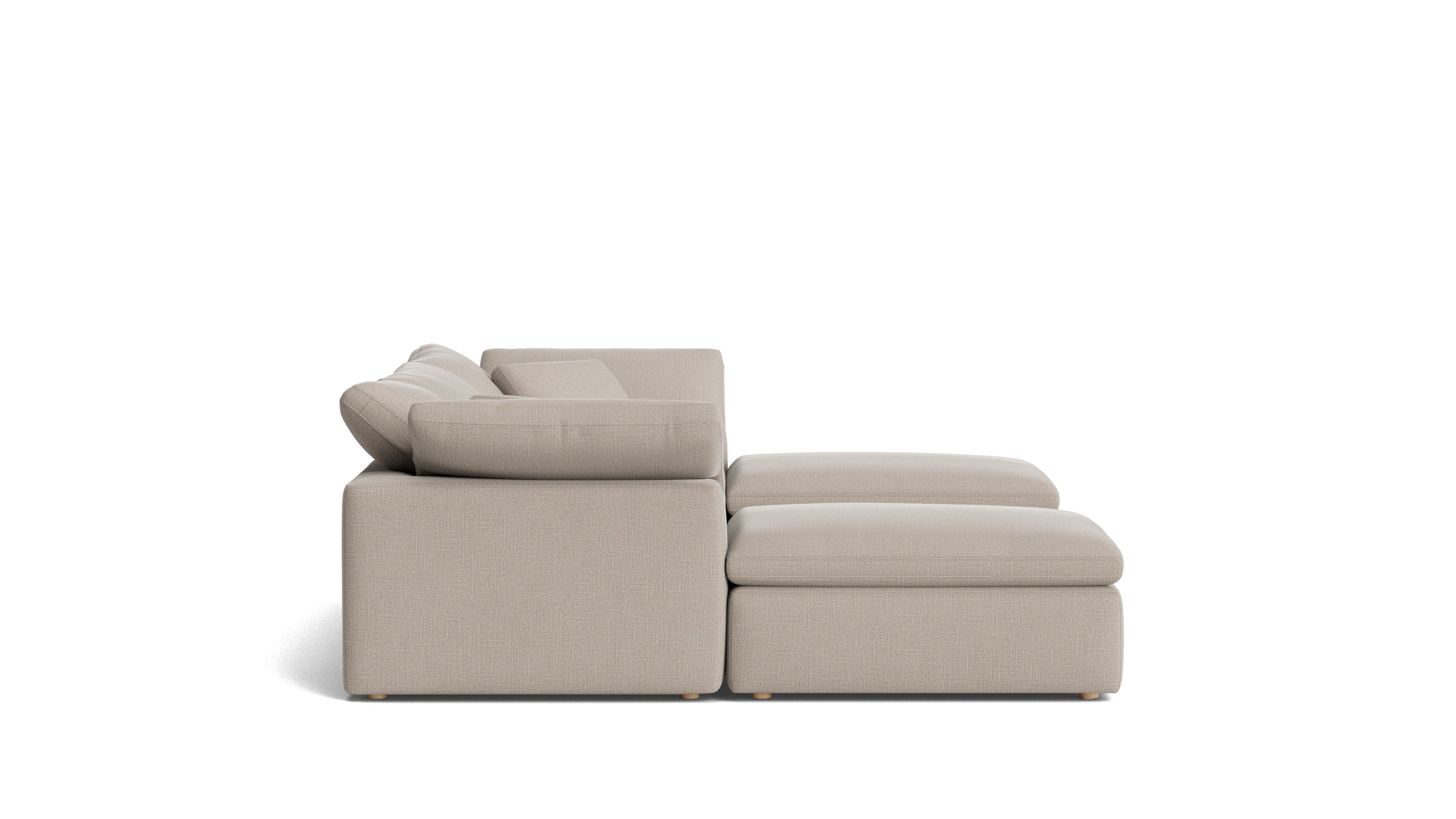 Movie Night™ 5-Piece Modular U-Shaped Sectional, Standard, Light Pebble