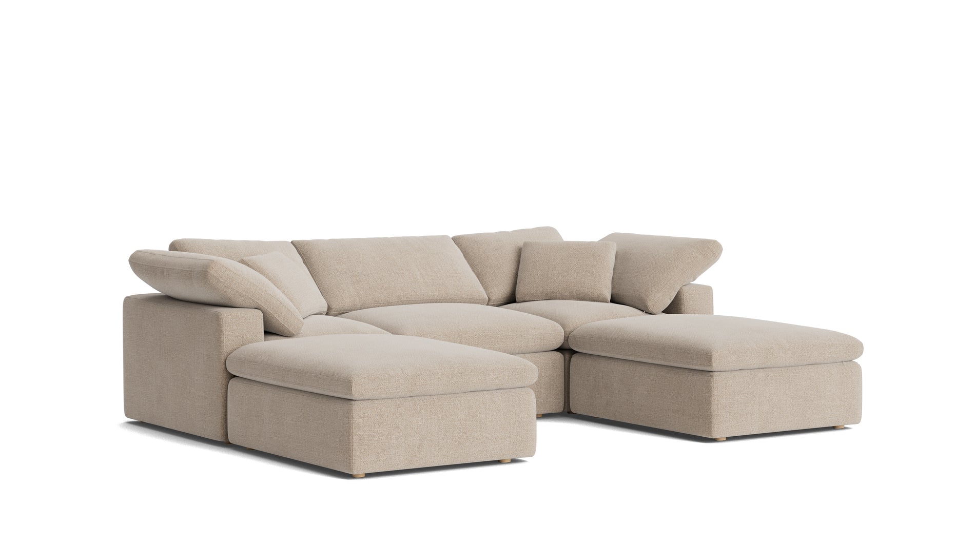 Movie Night™ 5-Piece Modular U-Shaped Sectional, Standard, Champagne_image