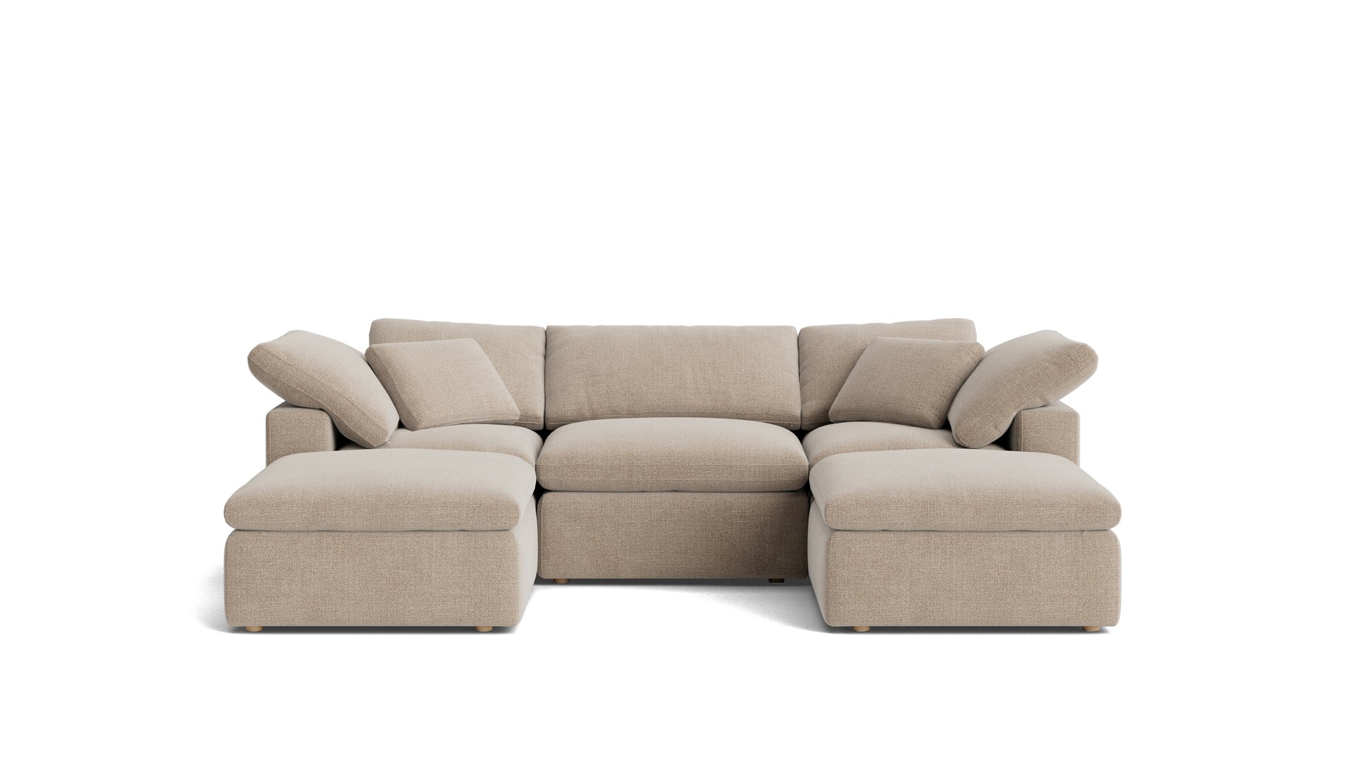 Movie Night™ 5-Piece Modular U-Shaped Sectional, Standard, Champagne_image