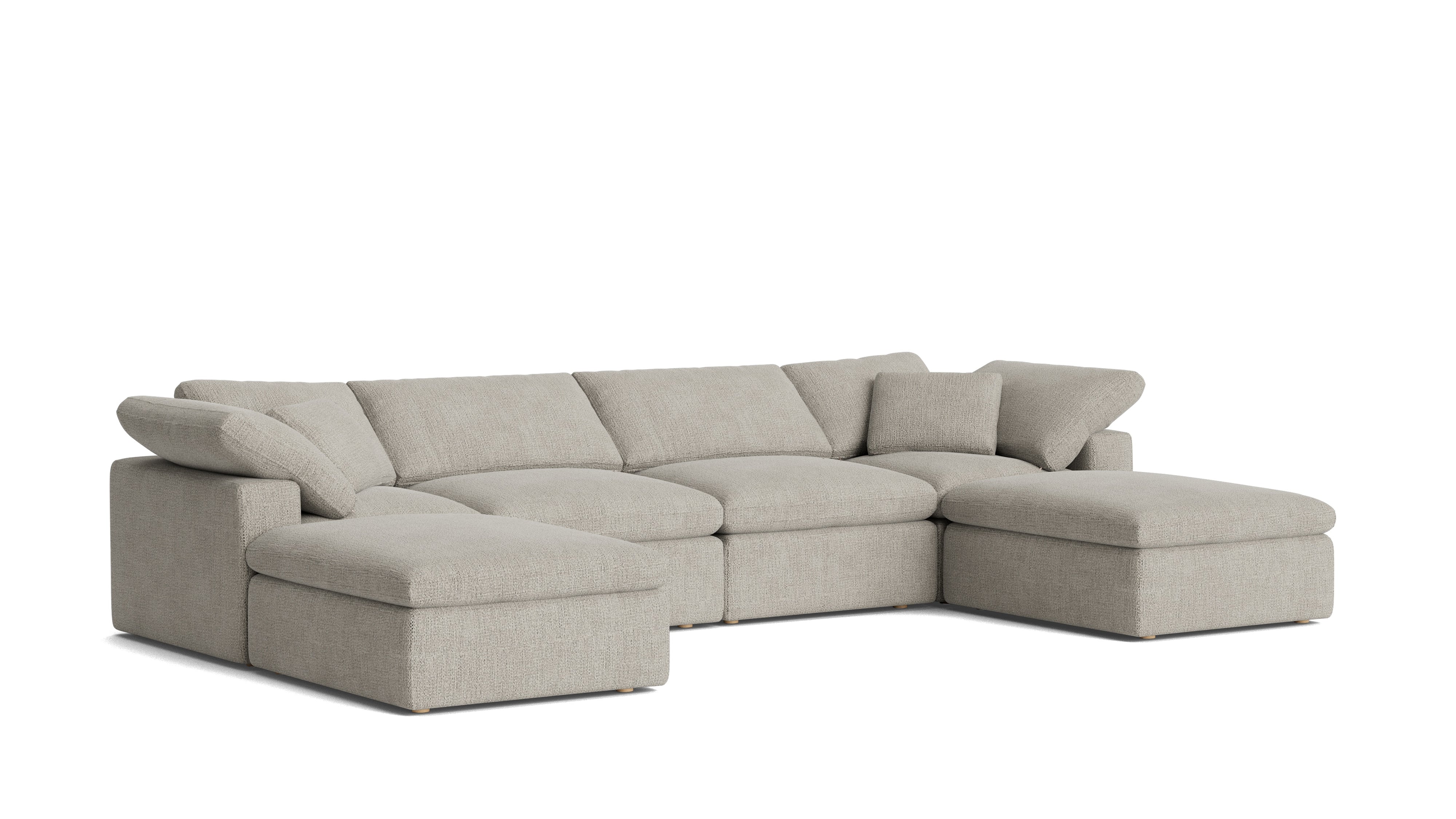 Movie Night™ 6-Piece Modular U-Shaped Sectional, Standard, Oatmeal