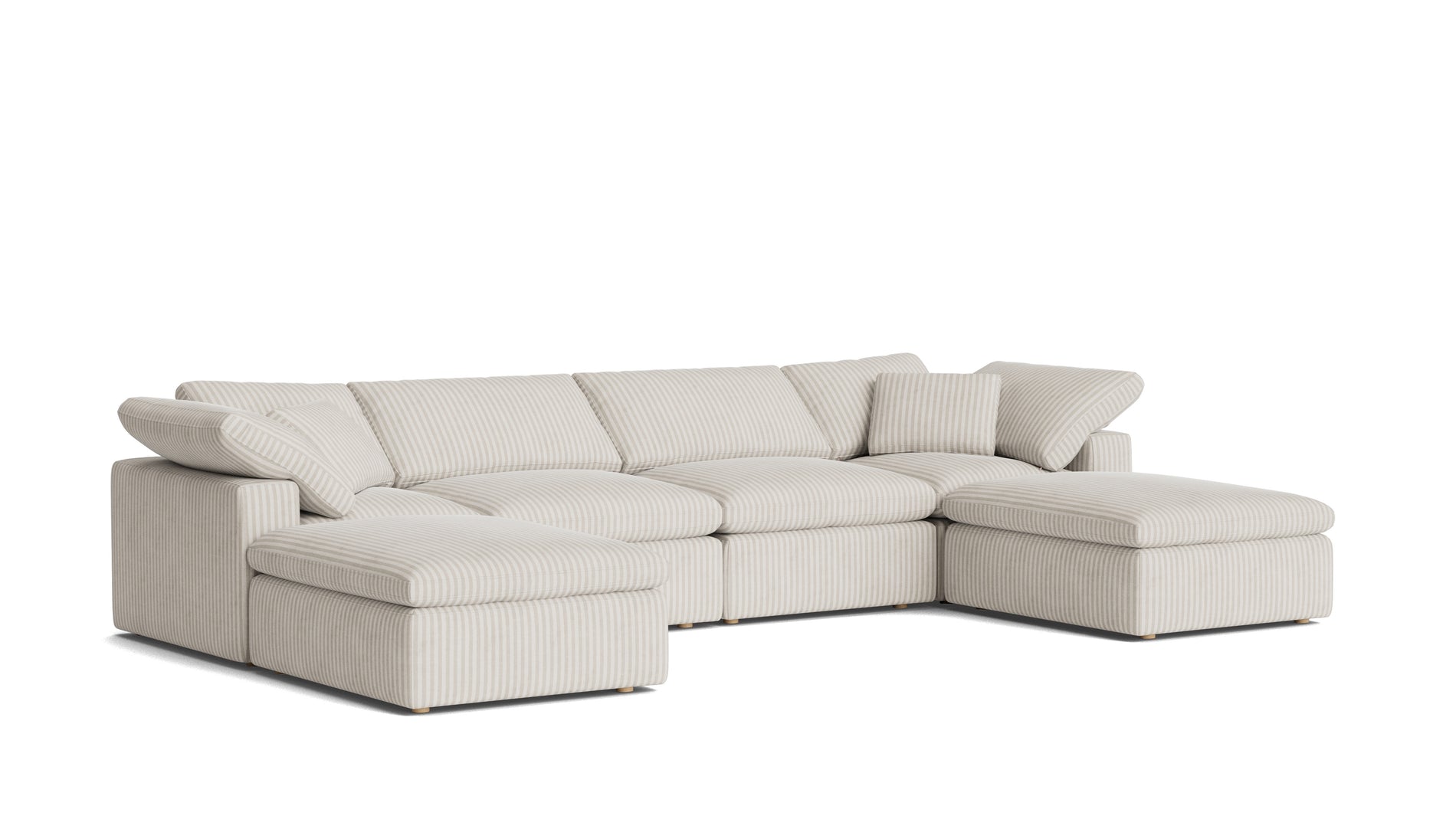 Movie Night™ 6-Piece Modular U-Shaped Sectional, Standard, Newport Stripe_image