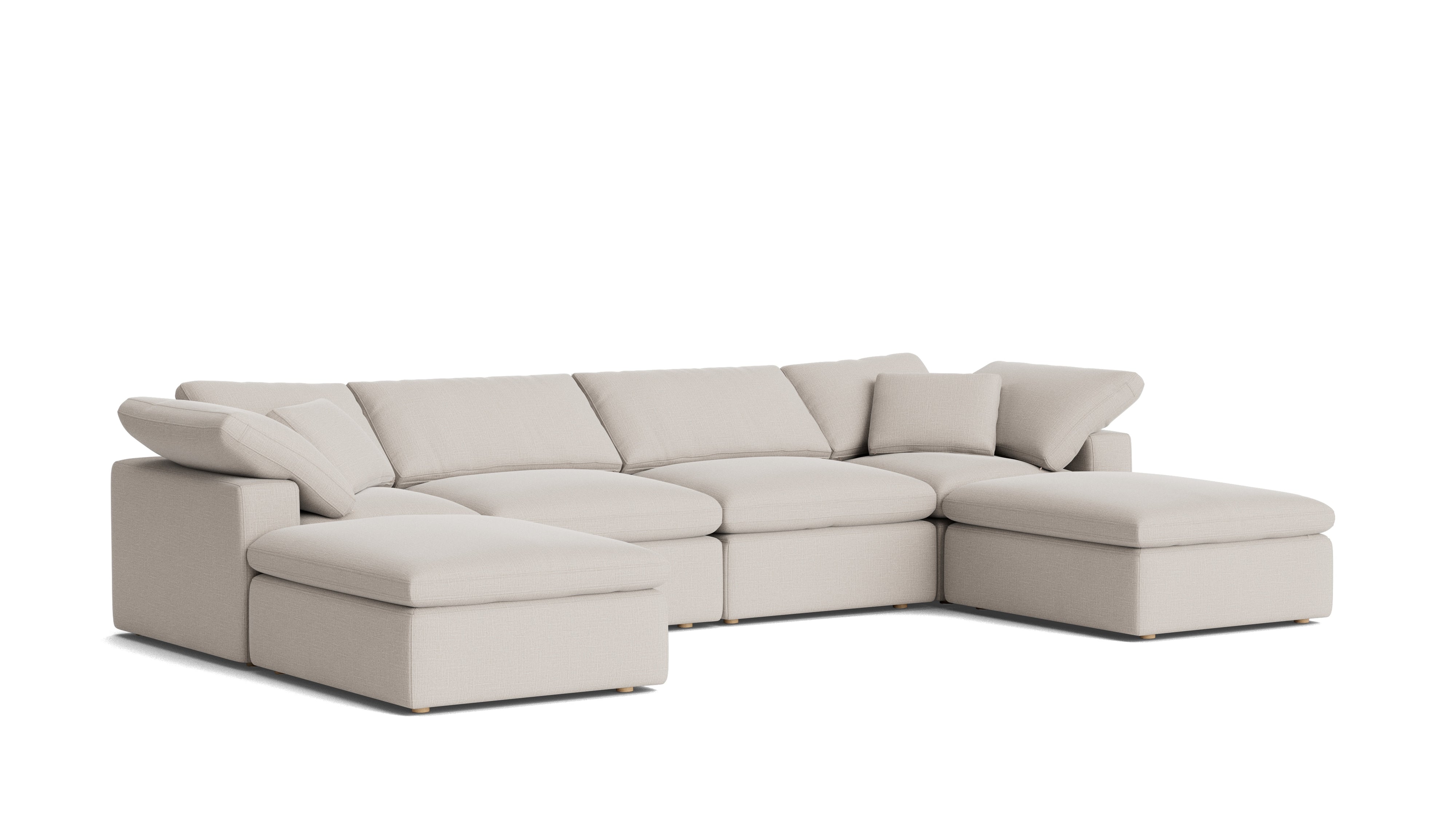 Movie Night™ 6-Piece Modular U-Shaped Sectional, Standard, Clay