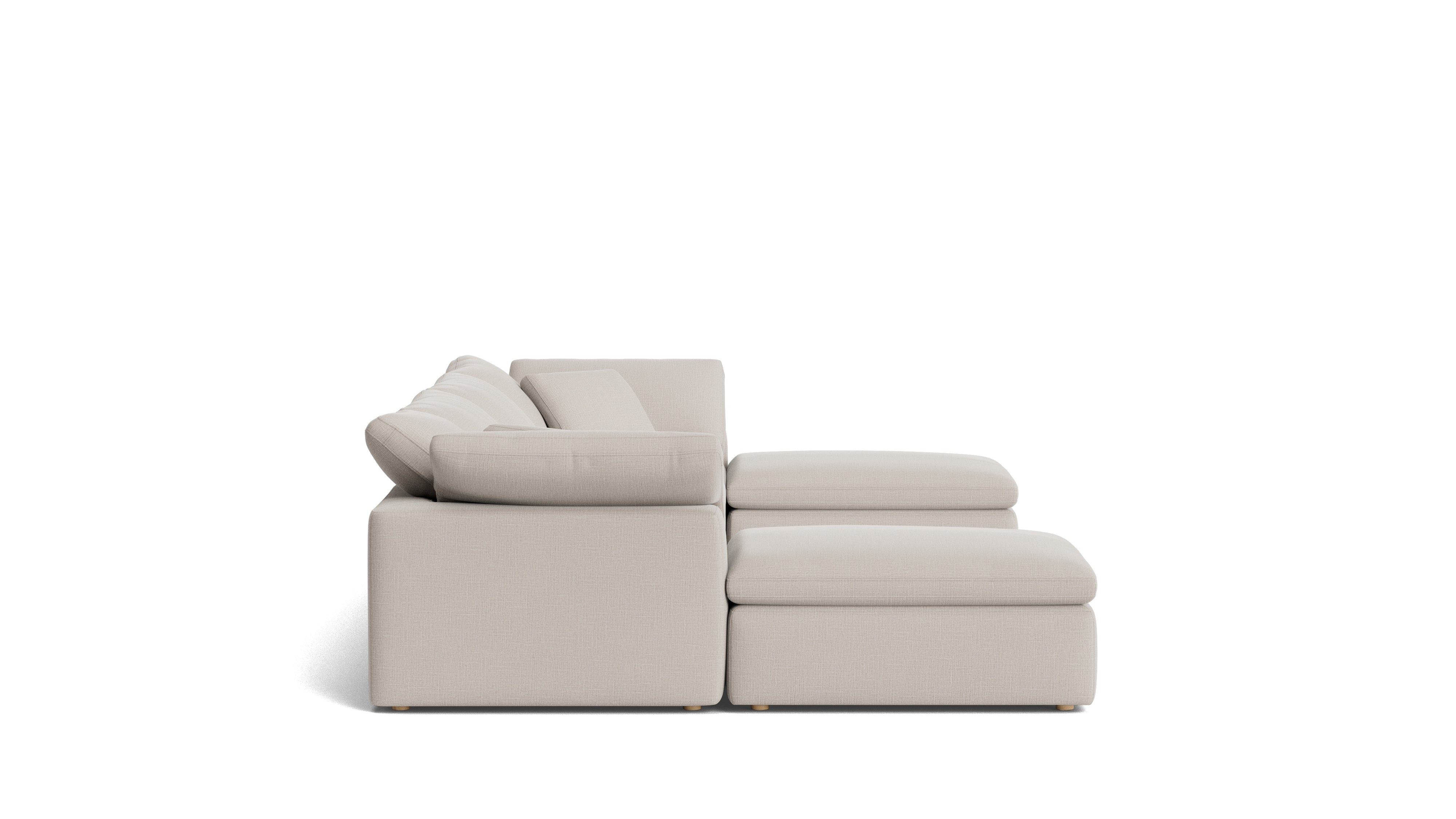 Movie Night™ 6-Piece Modular U-Shaped Sectional, Standard, Clay
