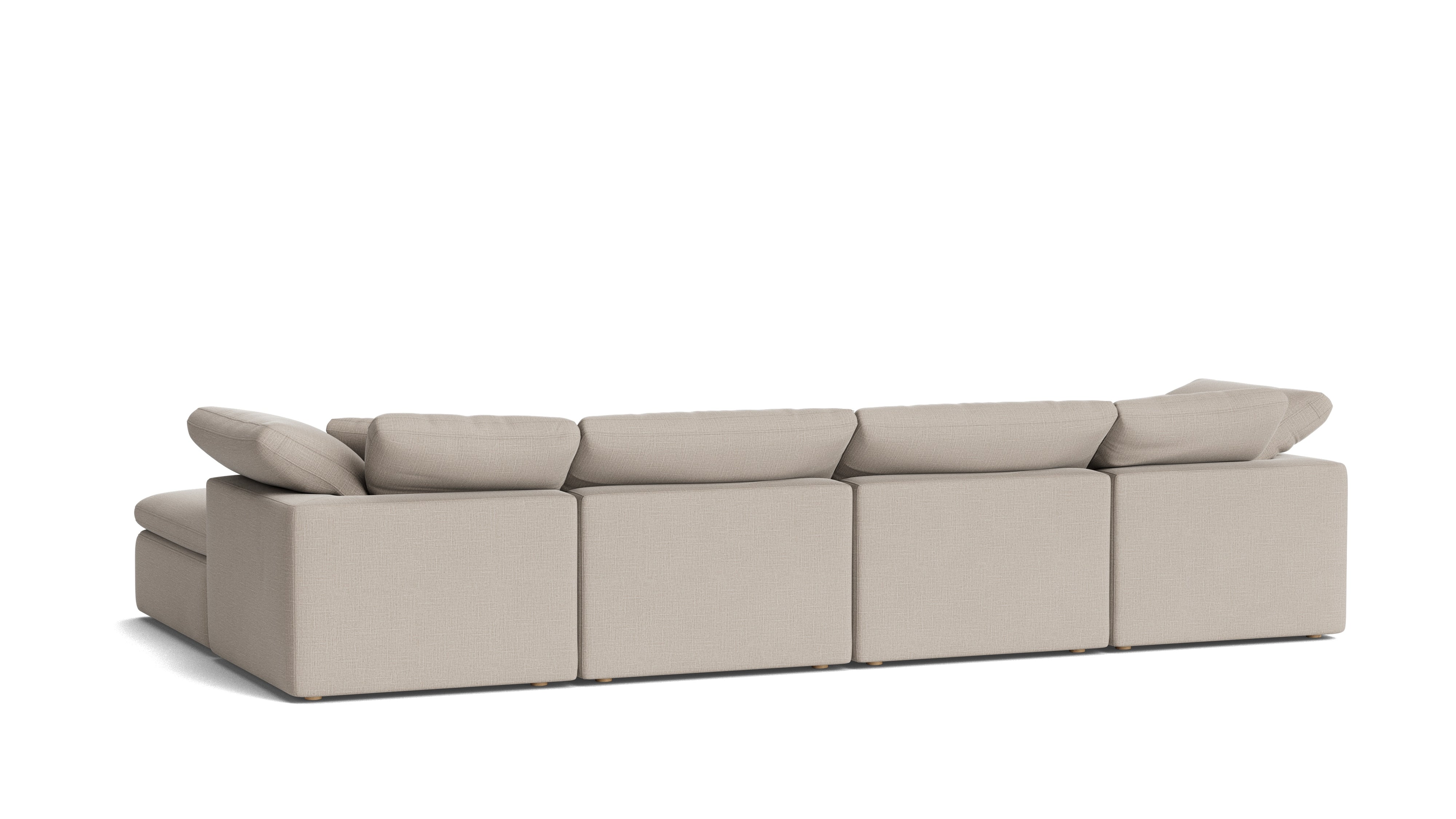 Movie Night™ 6-Piece Modular U-Shaped Sectional, Standard, Light Pebble