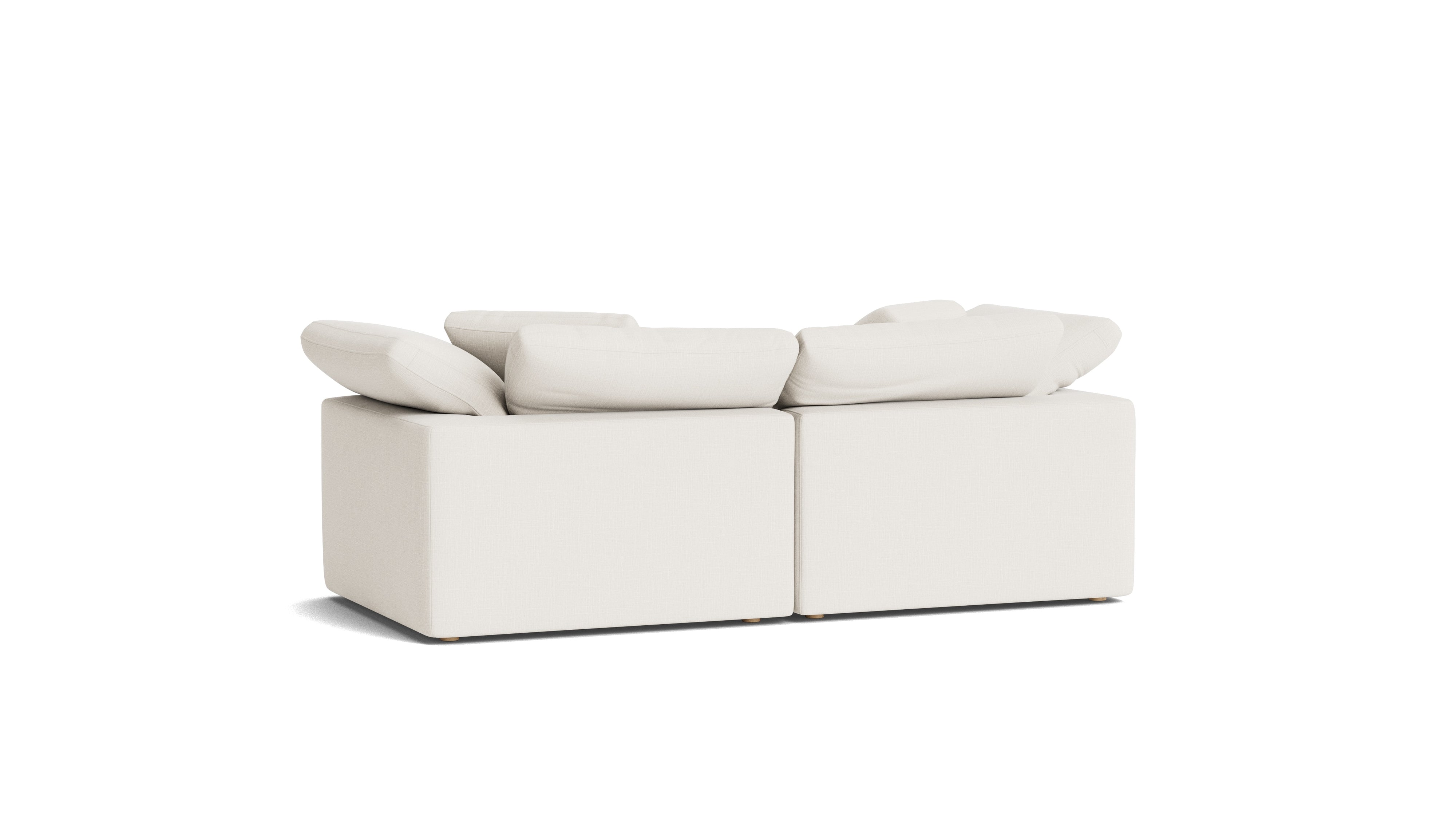 Movie Night™ 2-Piece Modular Sofa, Large, Cream Linen