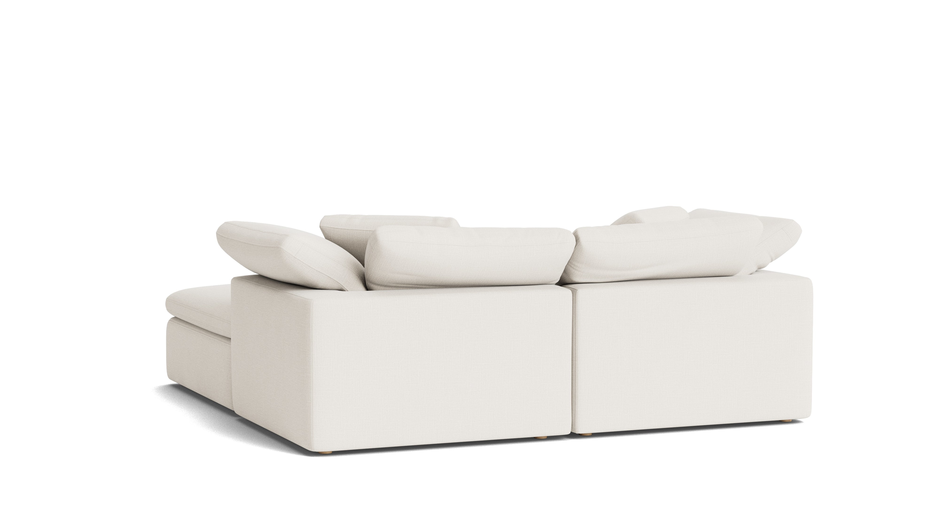 Movie Night™ 3-Piece Modular Sectional, Large, Cream Linen