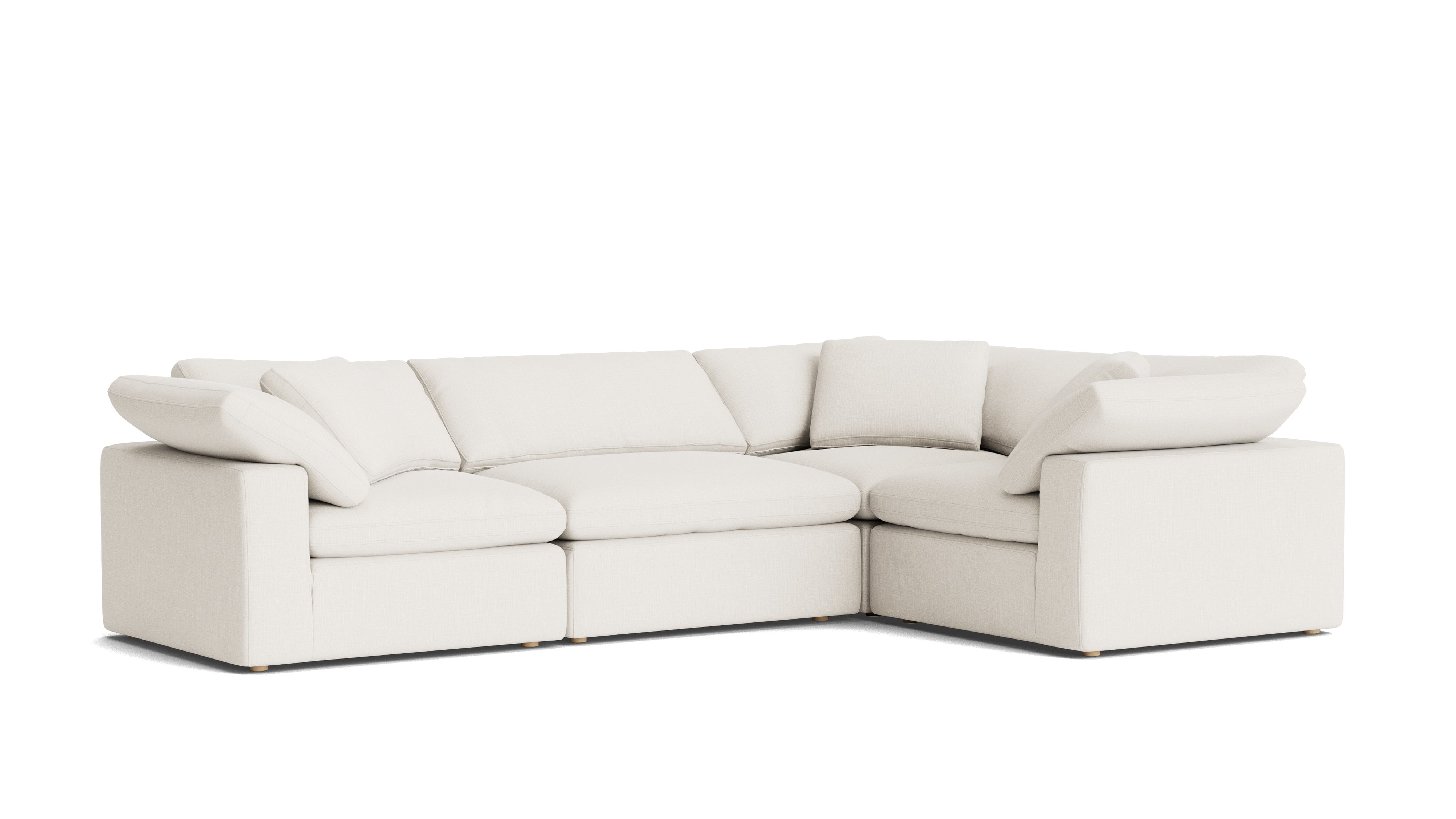Movie Night™ 4 - Piece Modular Sectional Closed, Large, Cream Linen - Sundays Company CanadaSEC-YJ-920-018