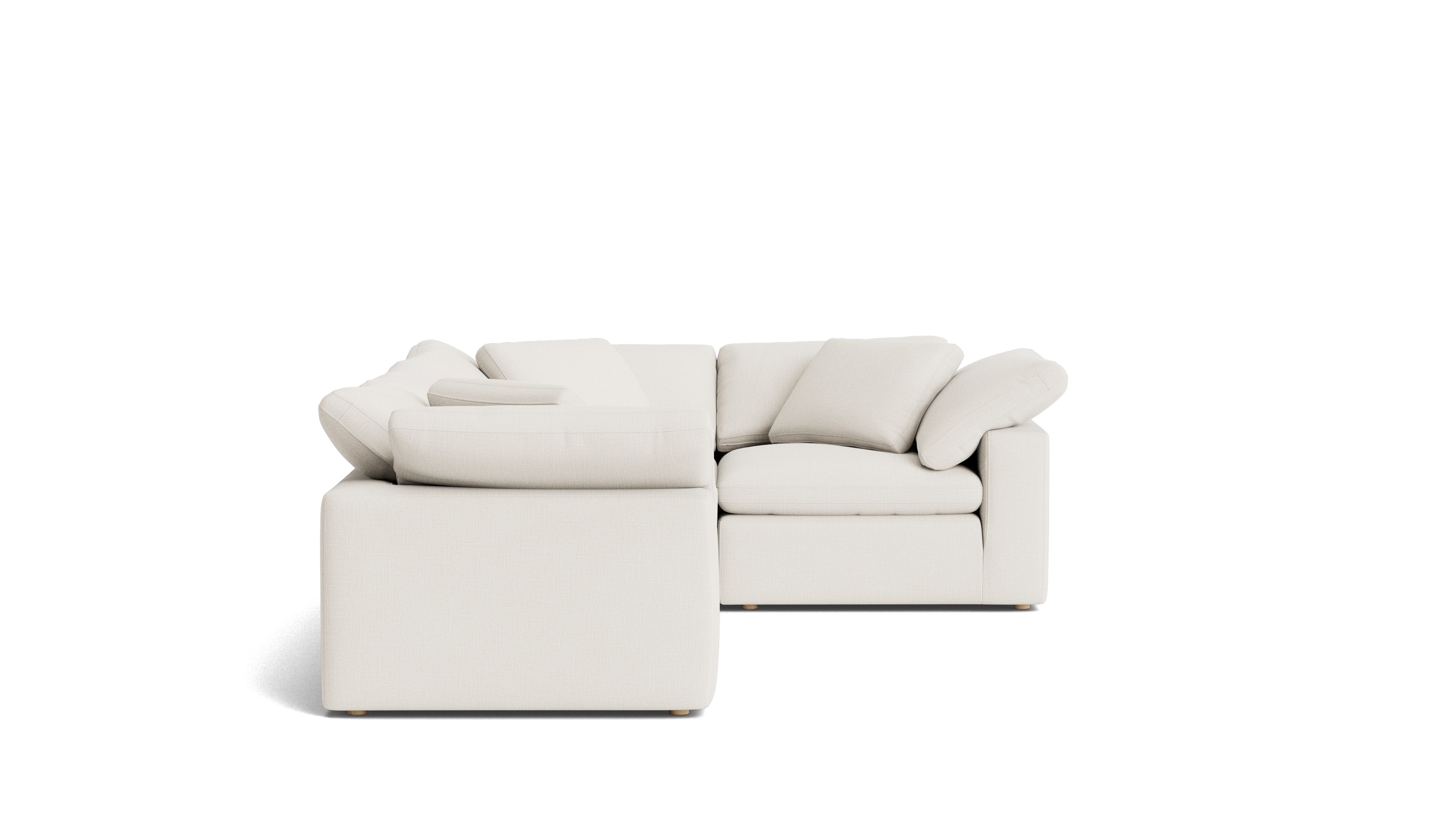 Movie Night™ 4 - Piece Modular Sectional Closed, Large, Cream Linen - Sundays Company CanadaSEC-YJ-920-018
