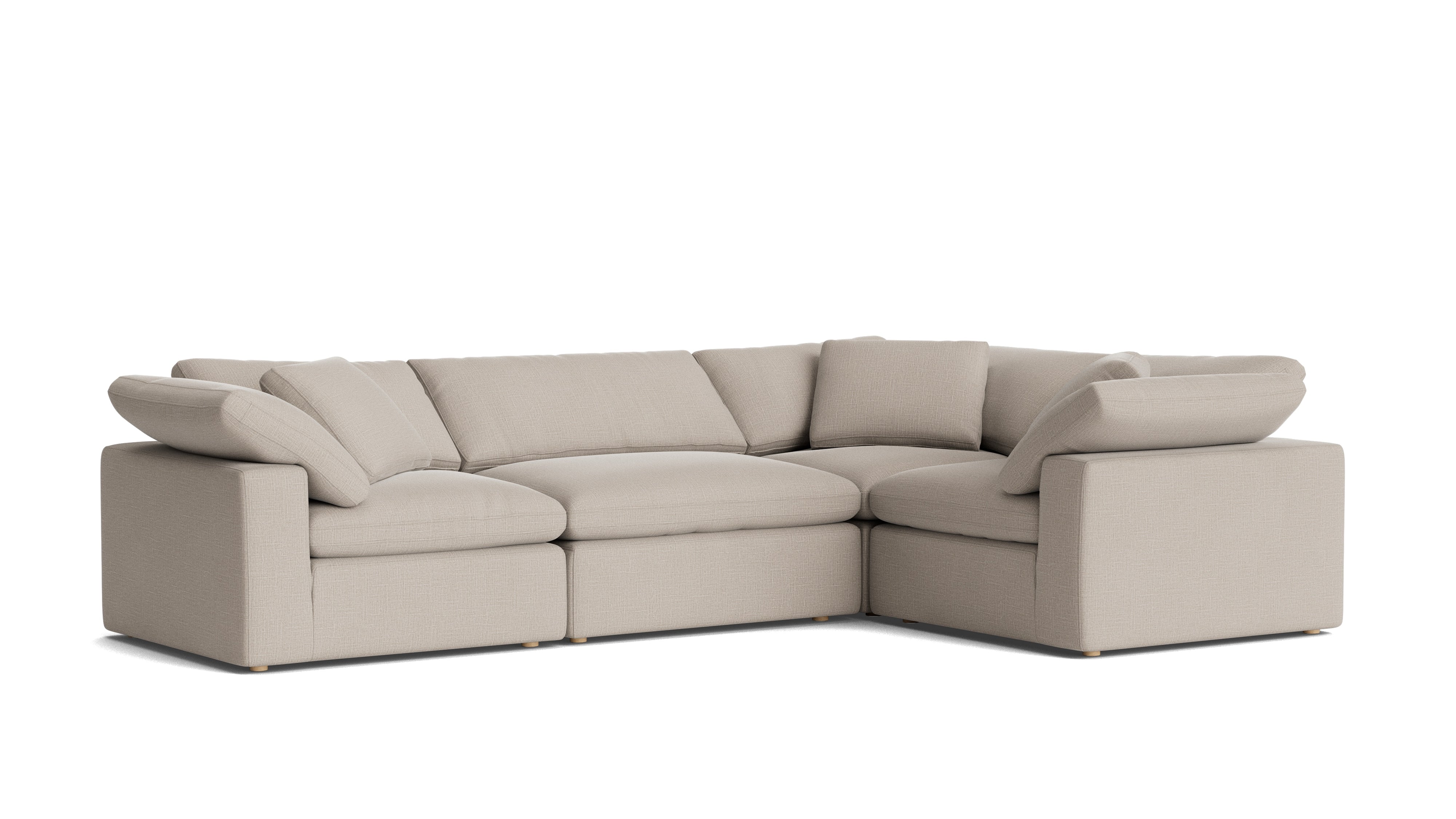 Movie Night™ 4 - Piece Modular Sectional Closed, Large, Light Pebble - Sundays Company CanadaSEC-YJ-920-029