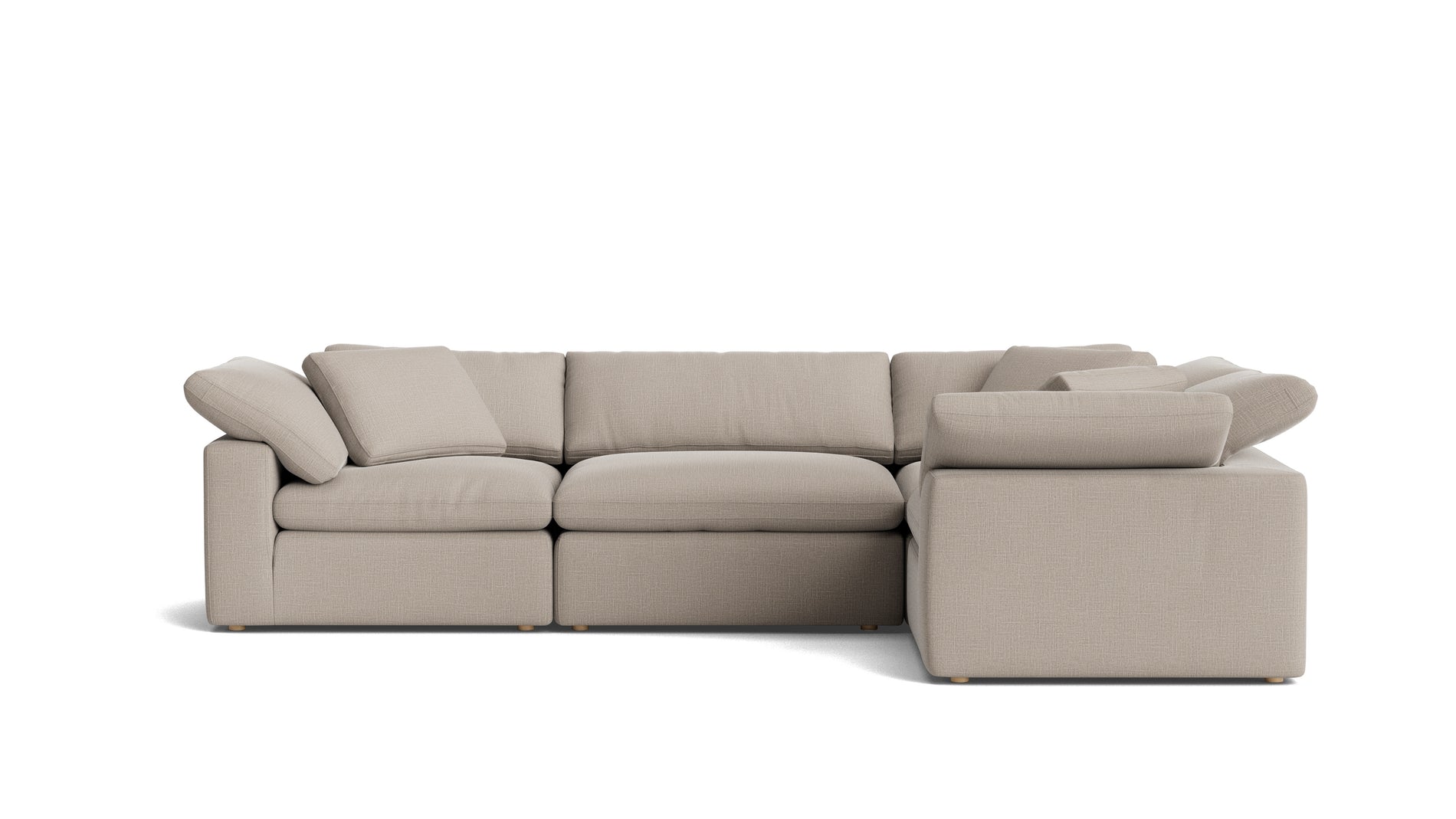 Movie Night™ 4-Piece Modular Sectional Closed, Large, Light Pebble_image