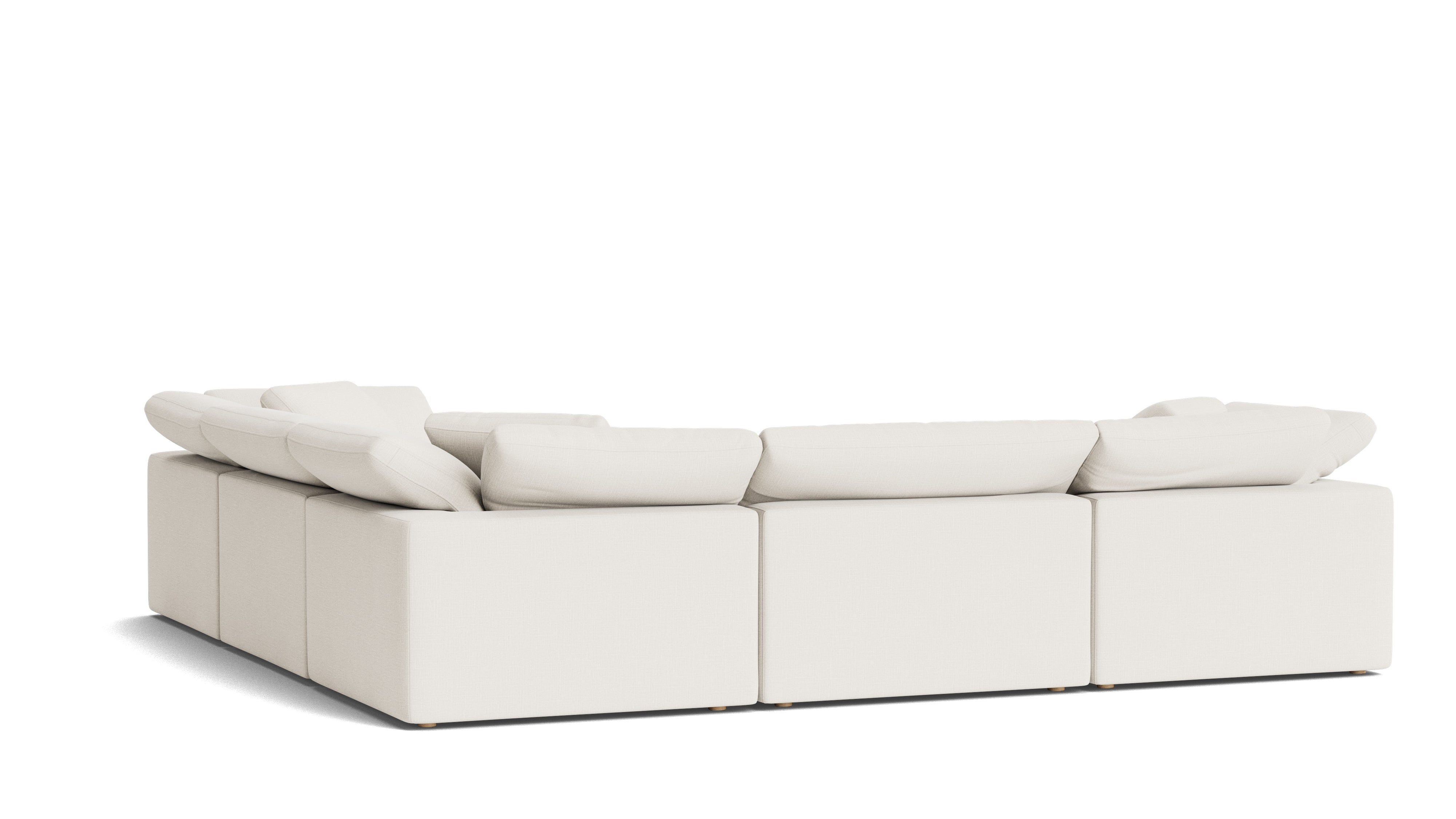 Movie Night™ 5-Piece Modular Sectional Closed, Large, Cream Linen