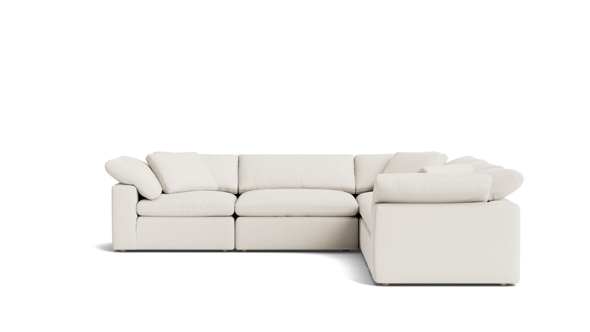 Movie Night™ 5-Piece Modular Sectional Closed, Large, Cream Linen_image