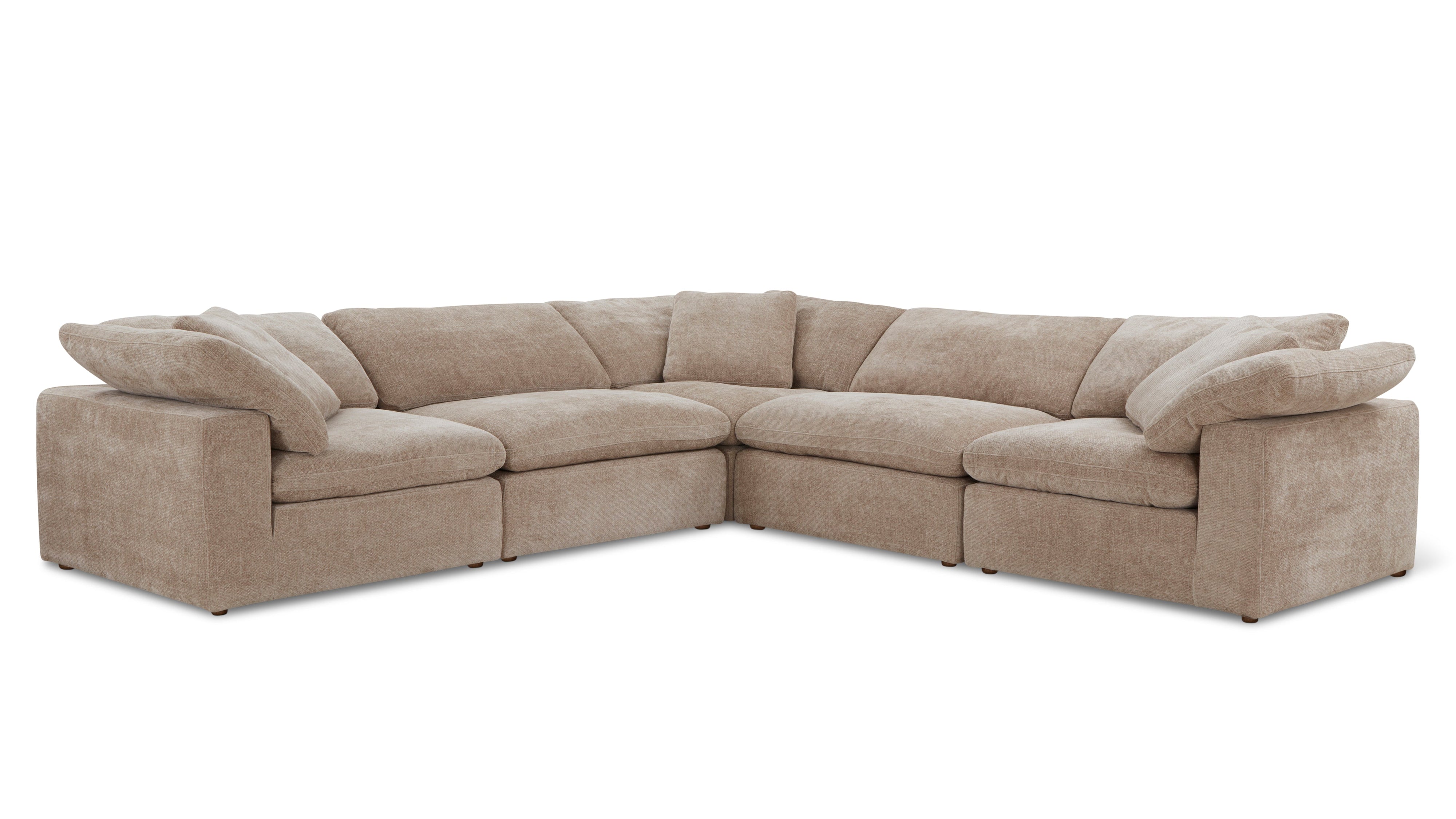 Movie Night™ 5-Piece Modular Sectional Closed, Large, Champagne - Image 11