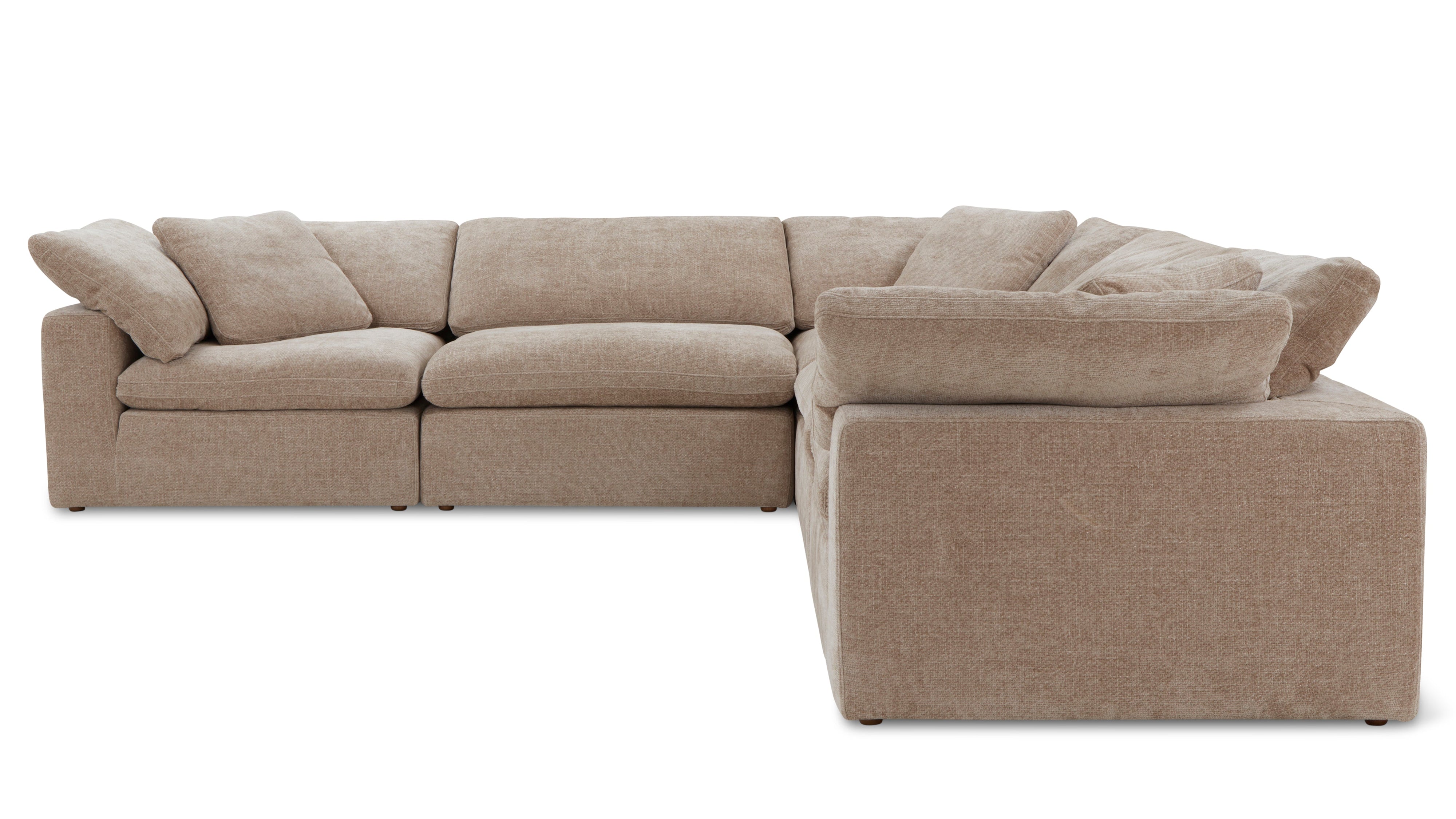 Movie Night™ 5-Piece Modular Sectional Closed, Large, Champagne - Image 1