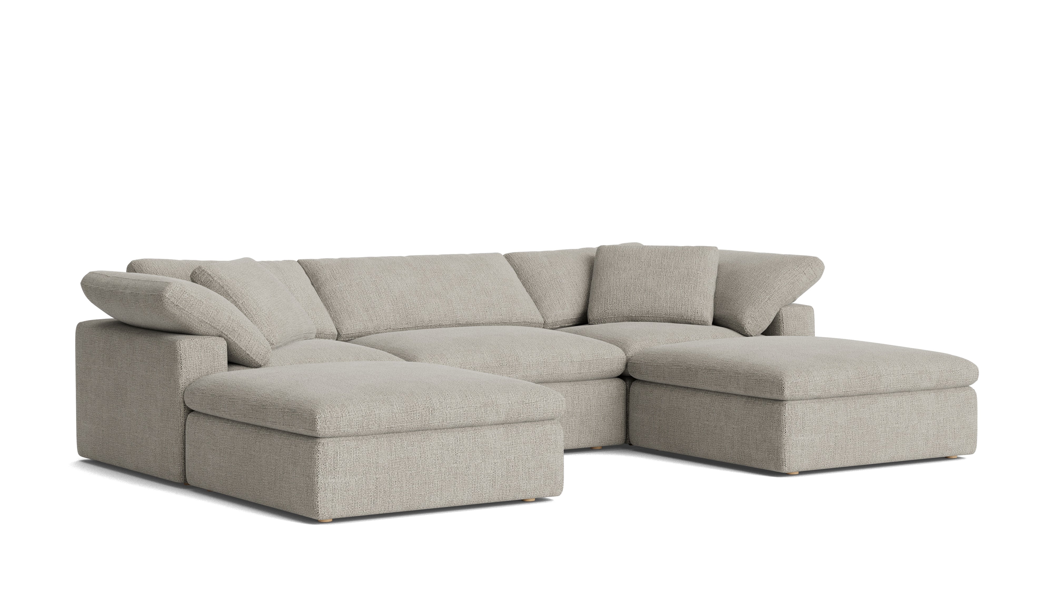 Movie Night™ 5-Piece Modular U-Shaped Sectional, Large, Oatmeal