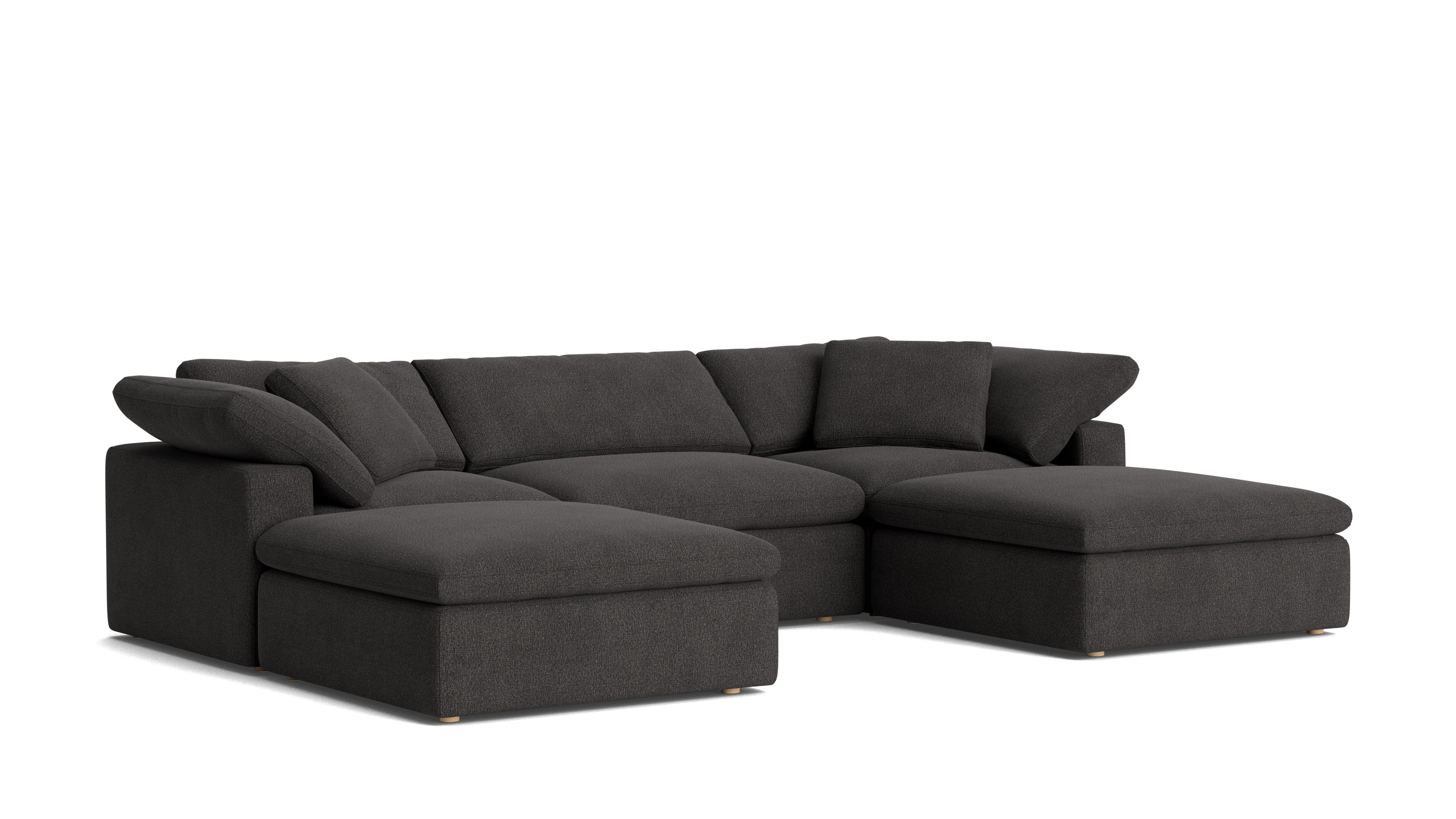 Movie Night™ 5 - Piece Modular U - Shaped Sectional, Large, Dark Shadow - Sundays Company CanadaSEC-YJ-922-025