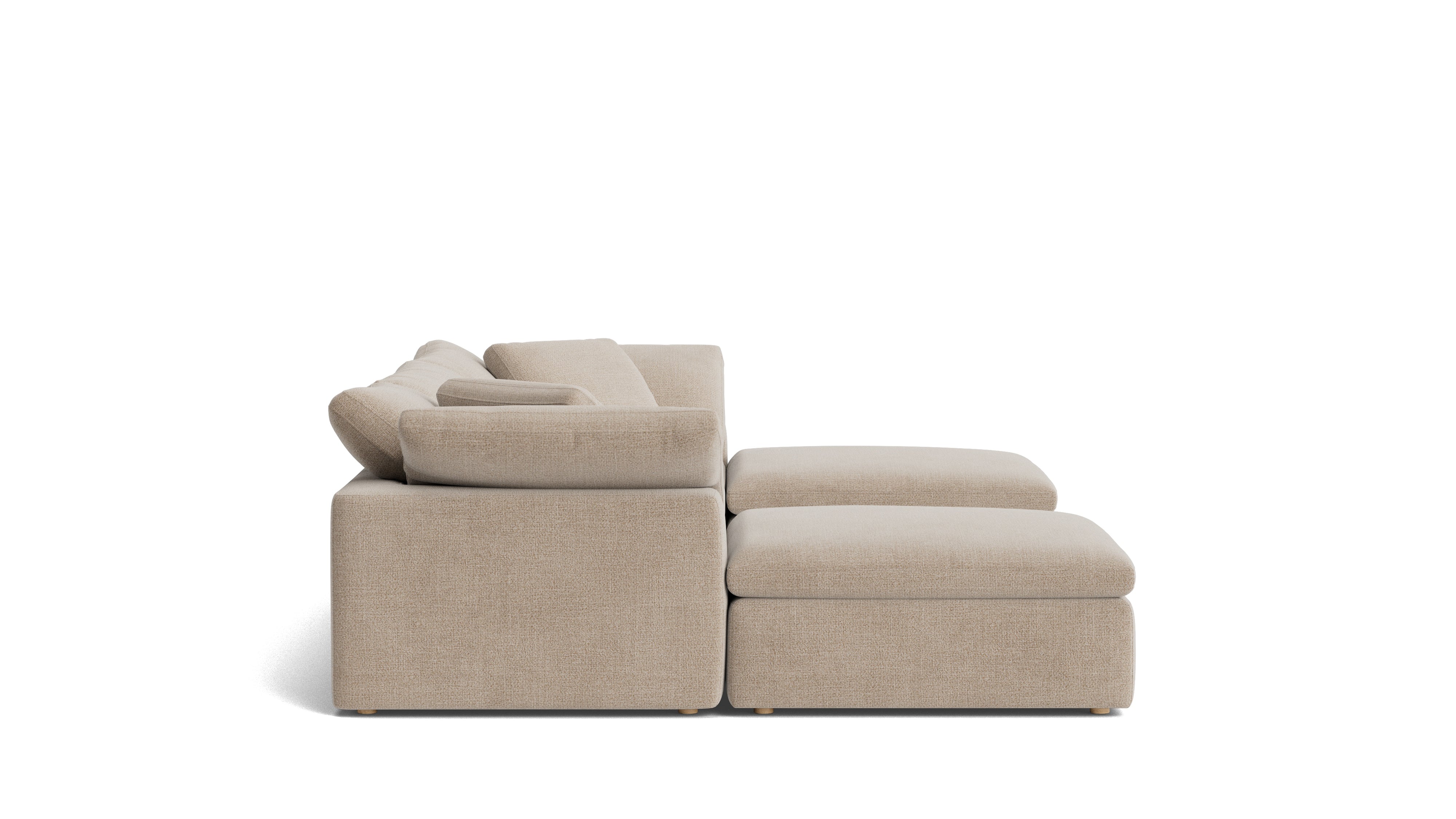 Movie Night™ 5 - Piece Modular U - Shaped Sectional, Large, Champagne - Sundays Company CanadaSEC-YJ-922-041