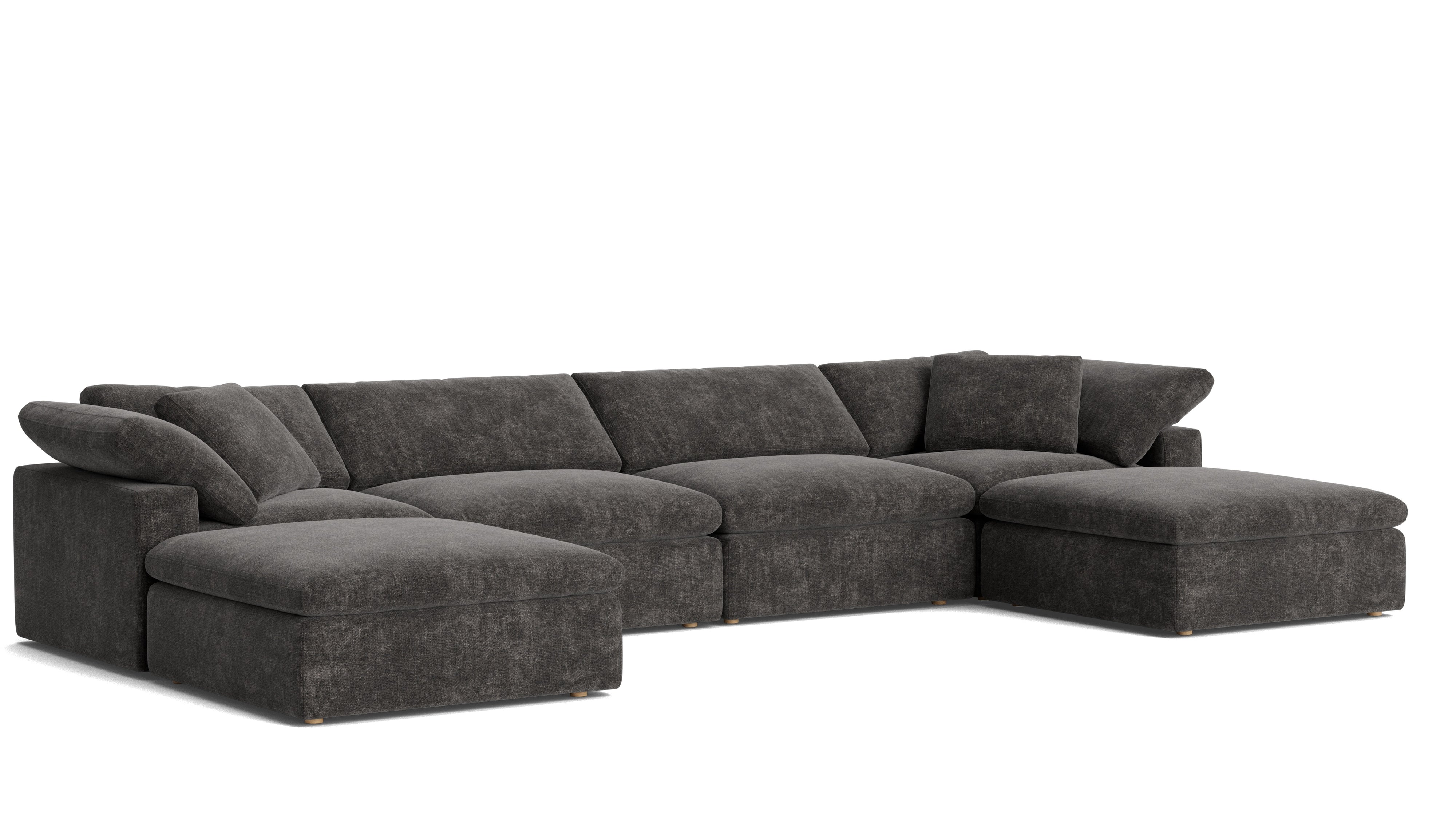 Movie Night™ 6 - Piece Modular U - Shaped Sectional, Large, Truffle - Sundays Company CanadaSEC-YJ-923-003